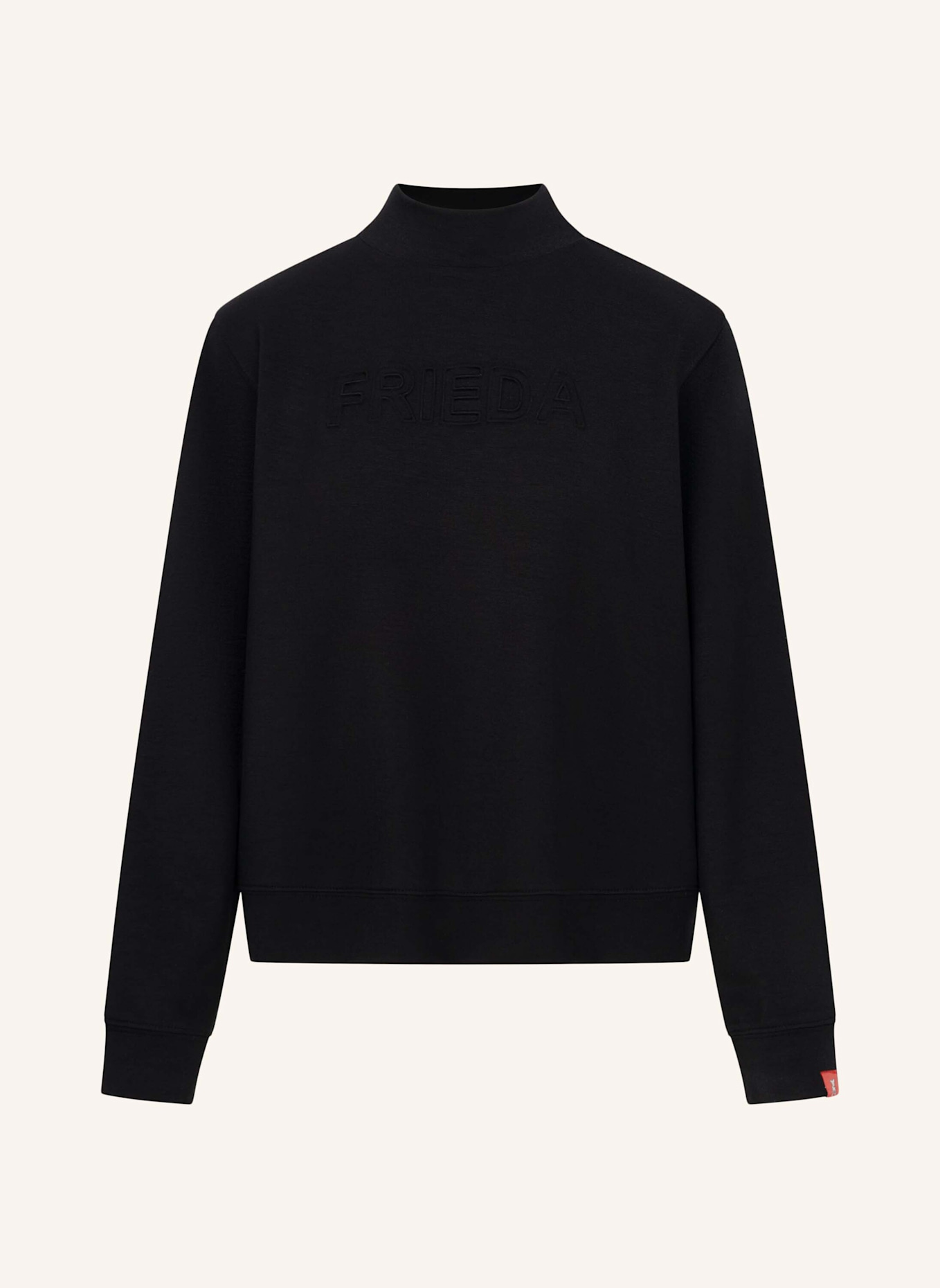 FRIEDA & FREDDIES Sweatshirt mit Stehkragen: SCHWARZ