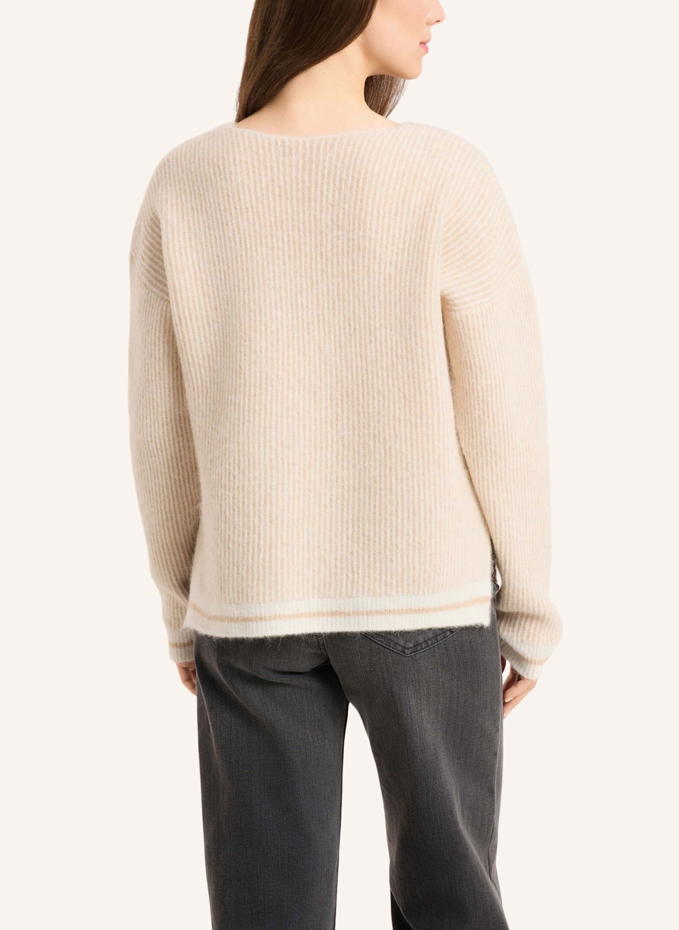 FRIEDA & FREDDIES Strickpullover mit V-Ausschnitt: BEIGE