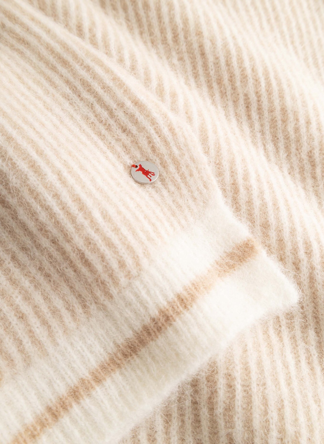 FRIEDA & FREDDIES Strickpullover mit V-Ausschnitt: BEIGE
