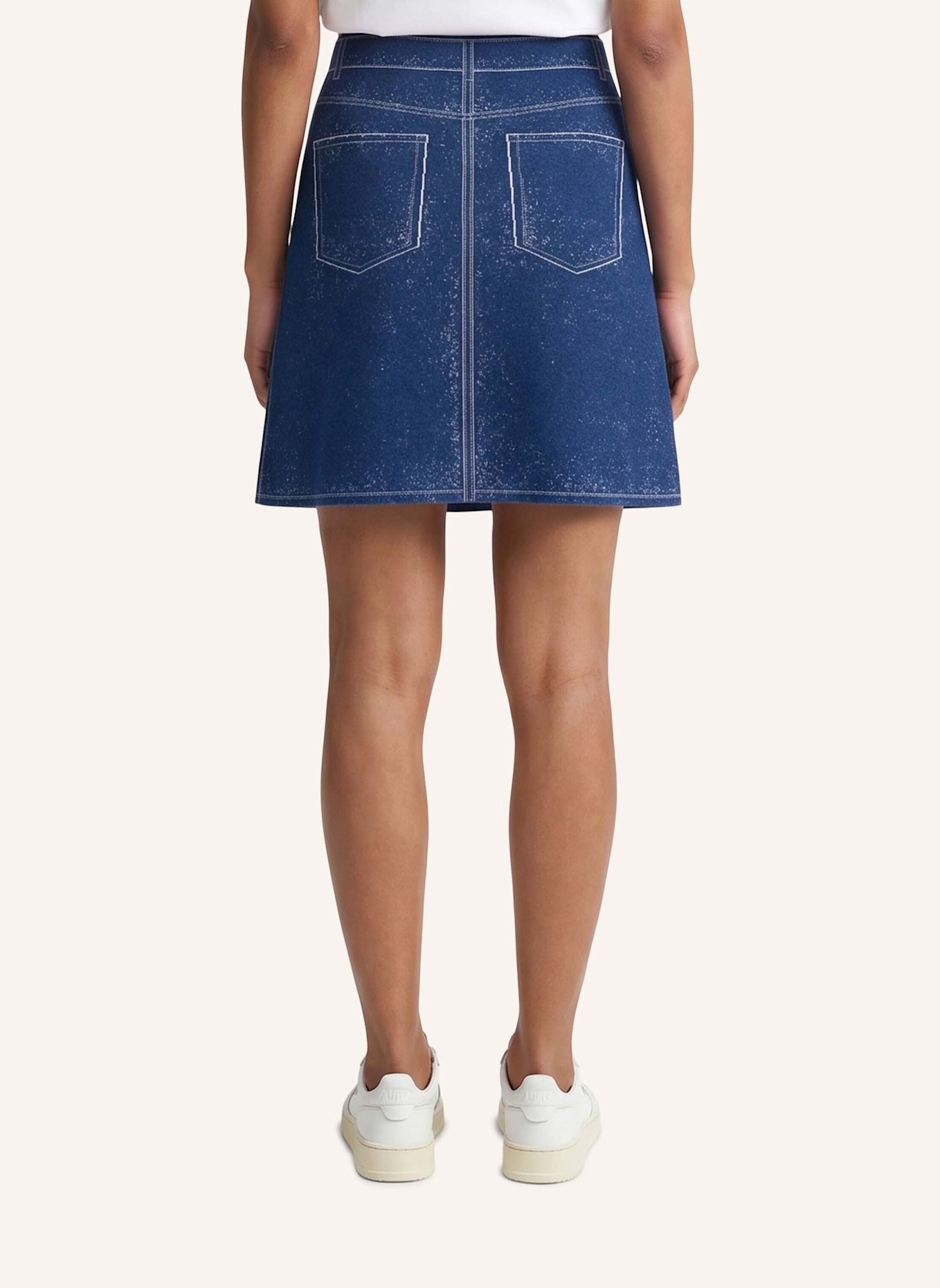 FRIEDA & FREDDIES Strickrock in Denim-Optik: BLAU