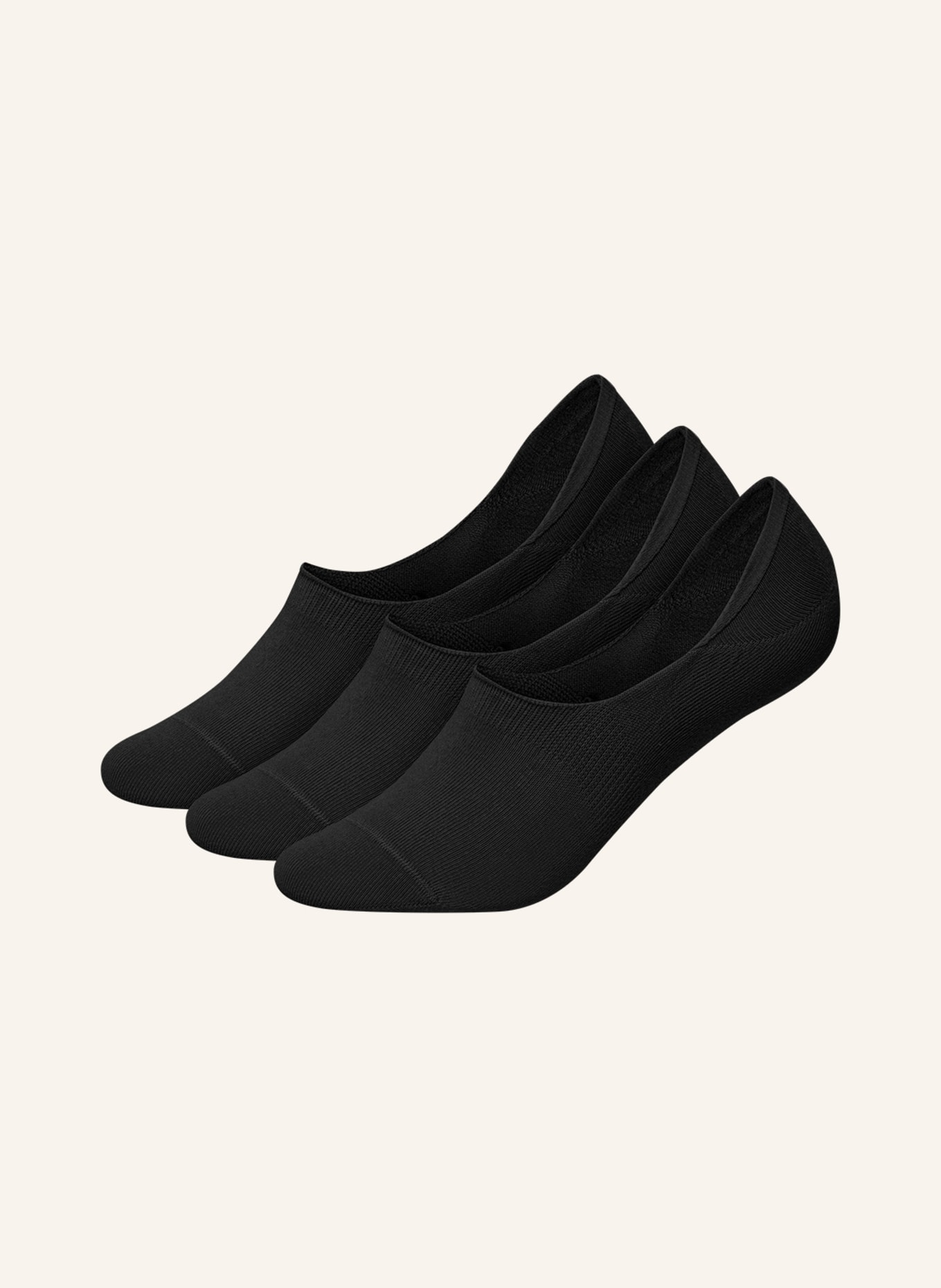 DillySocks 3er-Pack Füßlinge ONE COLOR INVISIBLES: SCHWARZ