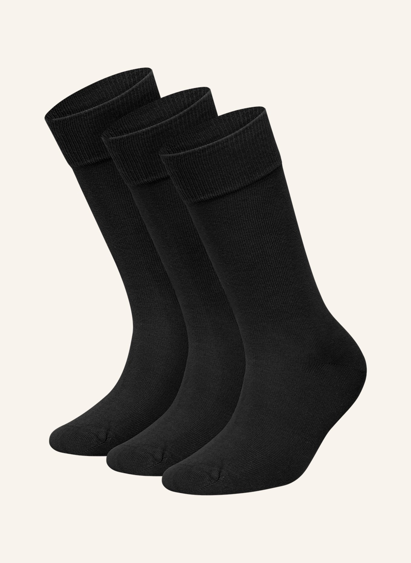DillySocks 3er-Pack Socken ONE COLOR SMOOTH: SCHWARZ