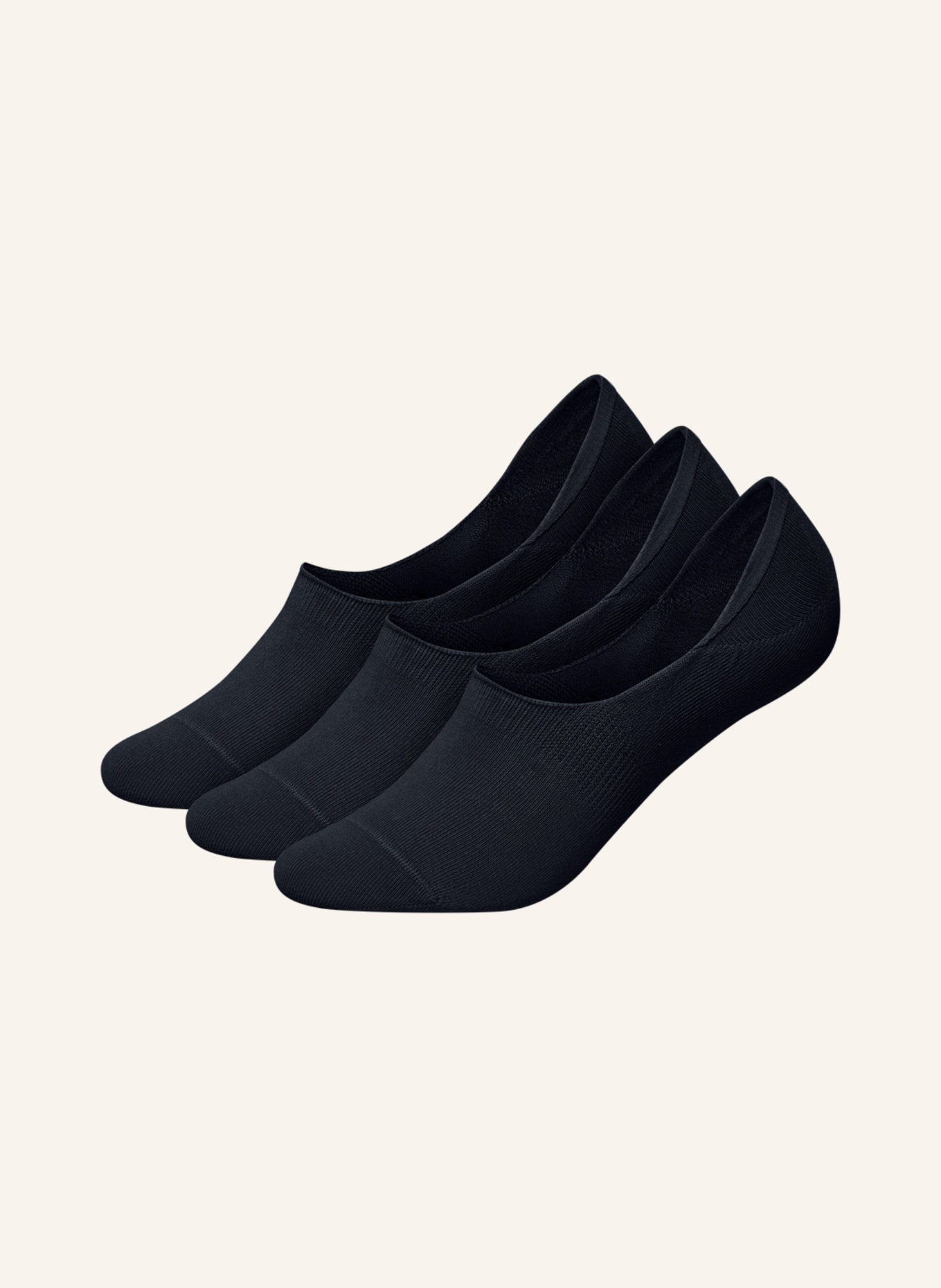 DillySocks 3-Pack of ONE COLOR INVISIBLES Ankle Socks: DARK BLUE