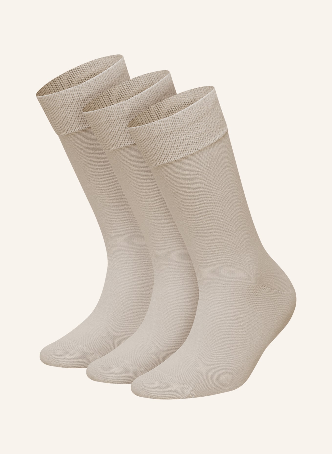 DillySocks Set van 3 sokken ONE COLOR SMOOTH: BEIGE