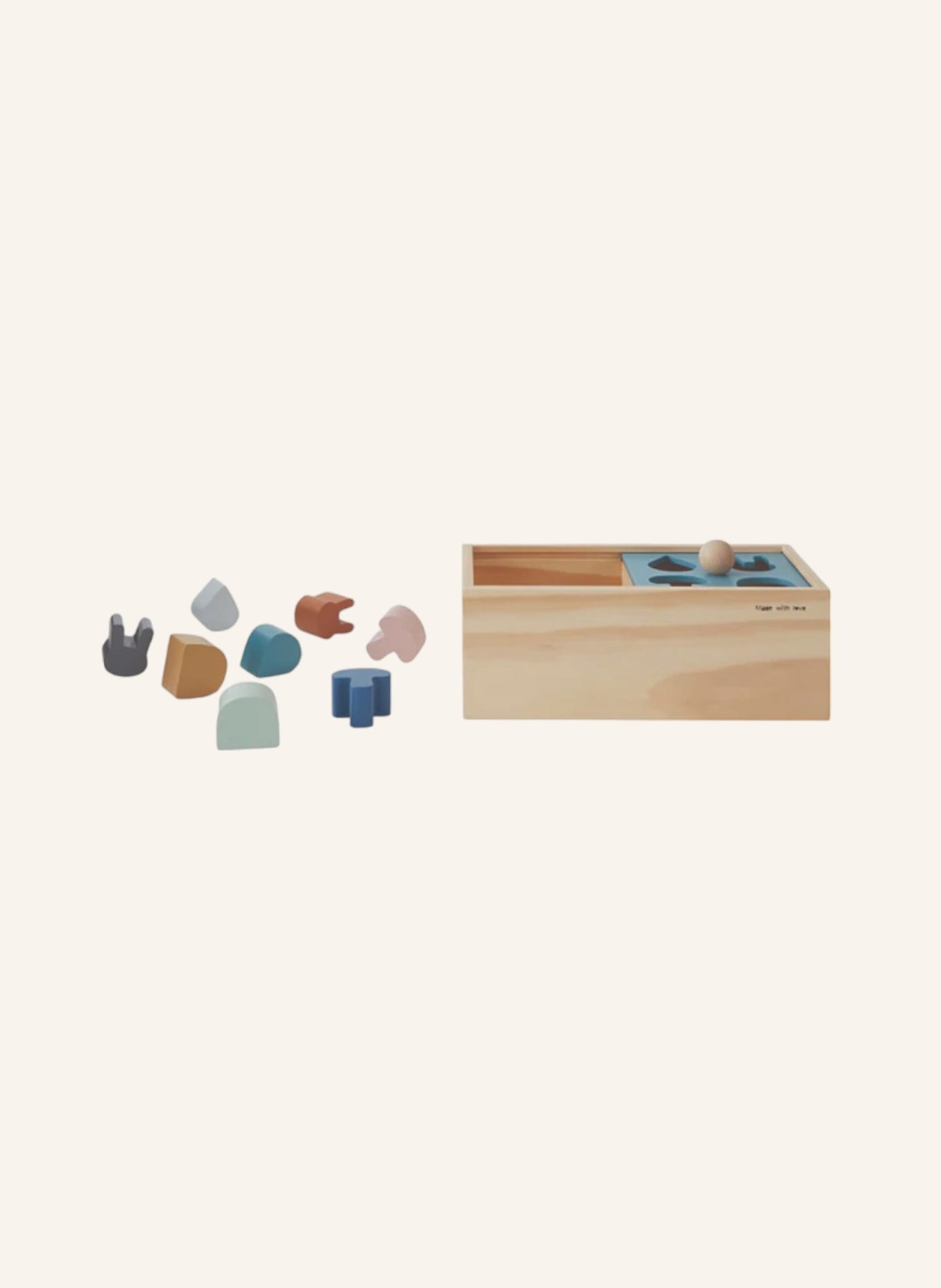 oyoy Holzspielzeug WOODEN PUZZLE BOX, Farbe: TAUPE (Bild 1)