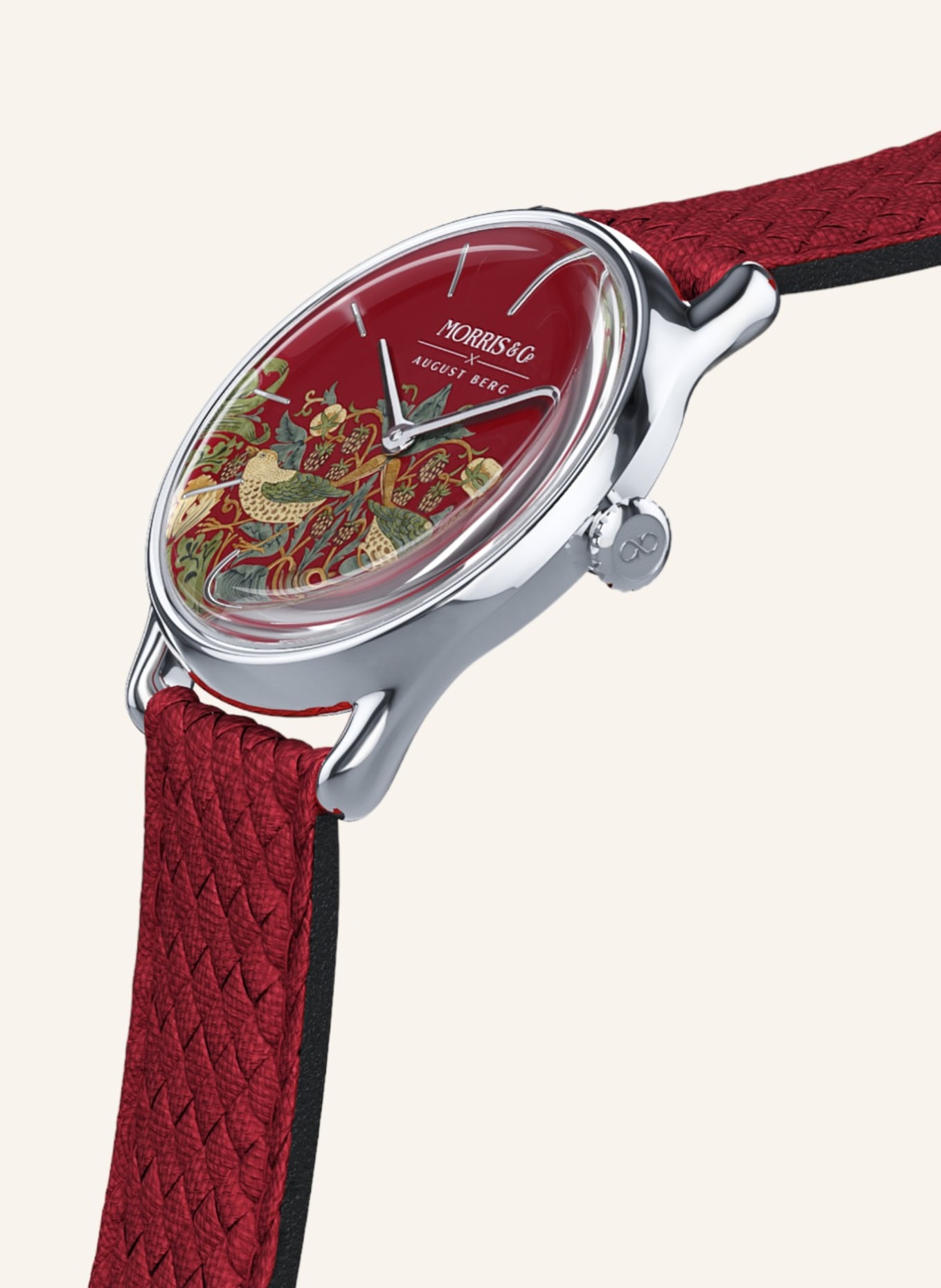 AUGUST BERG Armbanduhr Morris & Co., Farbe: DUNKELROT (Bild 2)