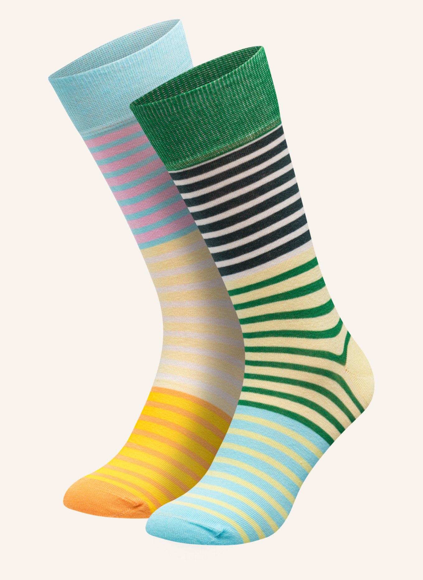 DillySocks 2er-Pack Socken FINE LINES, Farbe: SCHWARZ/ WEISS/ ROT (Bild 1)