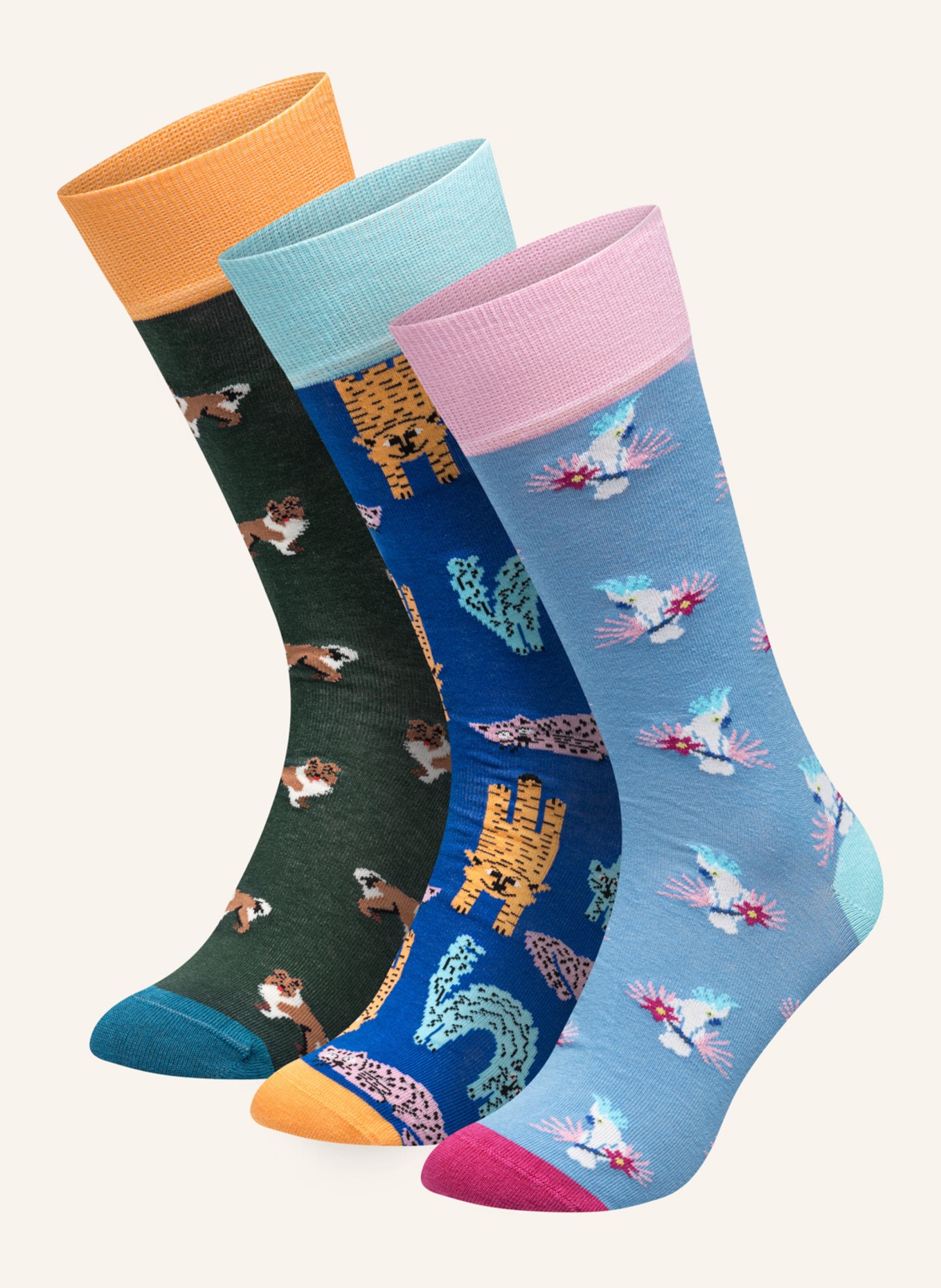 DillySocks 3er-Pack Socken PET TRIO, Farbe: SCHWARZ/ WEISS/ ROT (Bild 1)