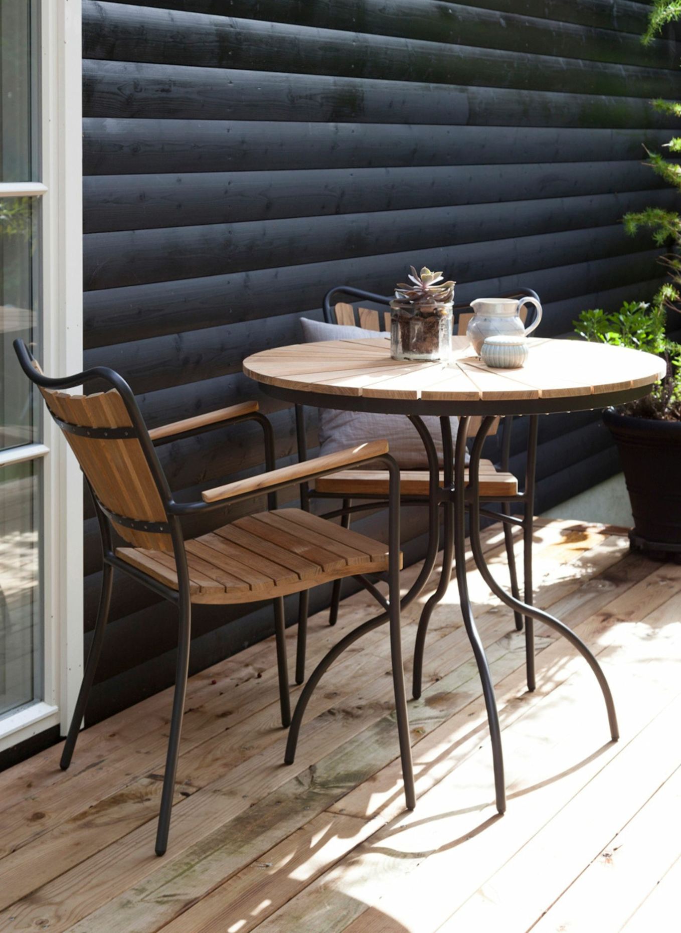 cinas 3tlg.-Balkon Set ELLEN: GRAU