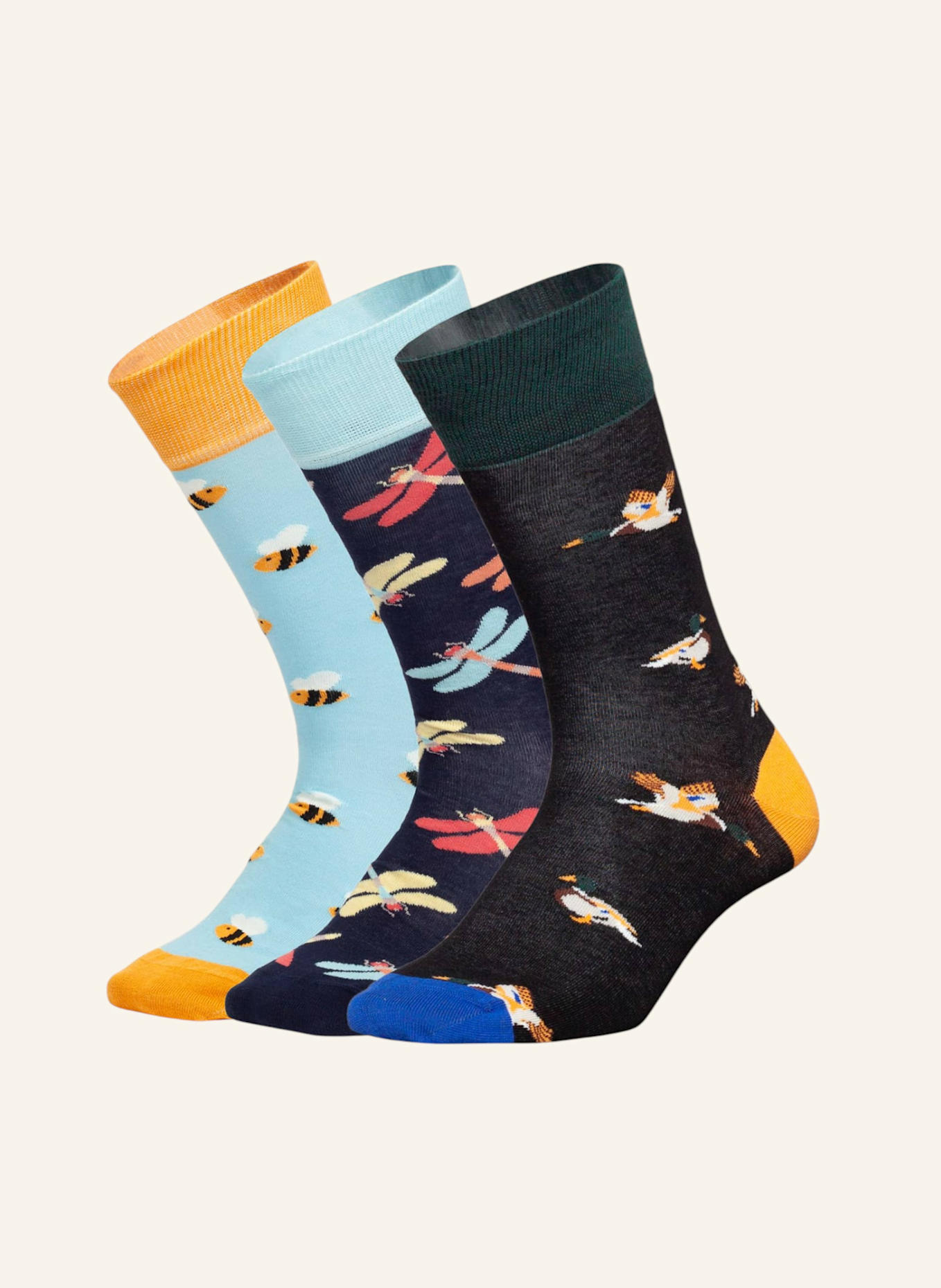 DillySocks Socken FLUTTER INTO SPRING MIT GESCHENKBOX: SCHWARZ/ WEISS/ ROT