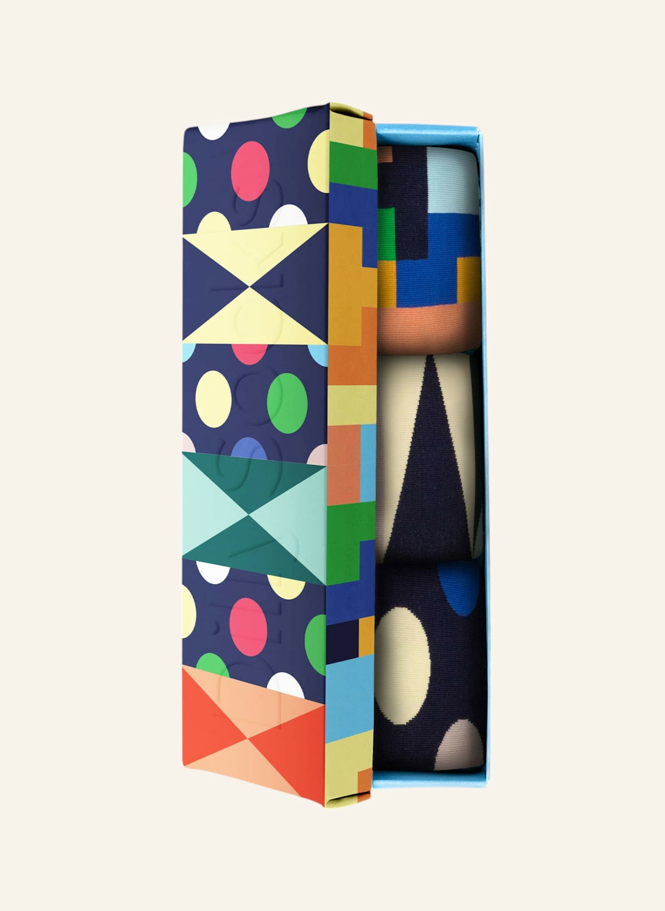 DillySocks Socken GEOMETRIC ILLUSION MIT GESCHENKBOX: SCHWARZ/ WEISS/ ROT