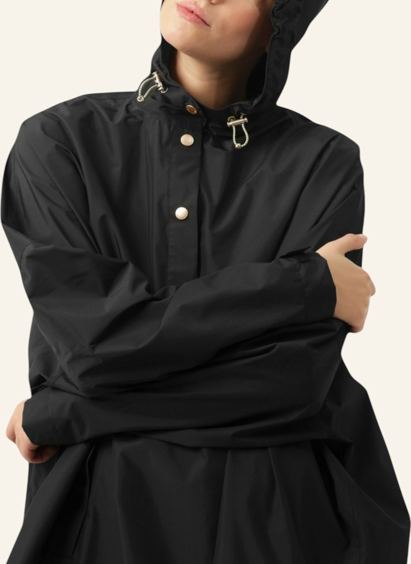 ILSE JACOBSEN Regenponcho RAIN221SP: SCHWARZ