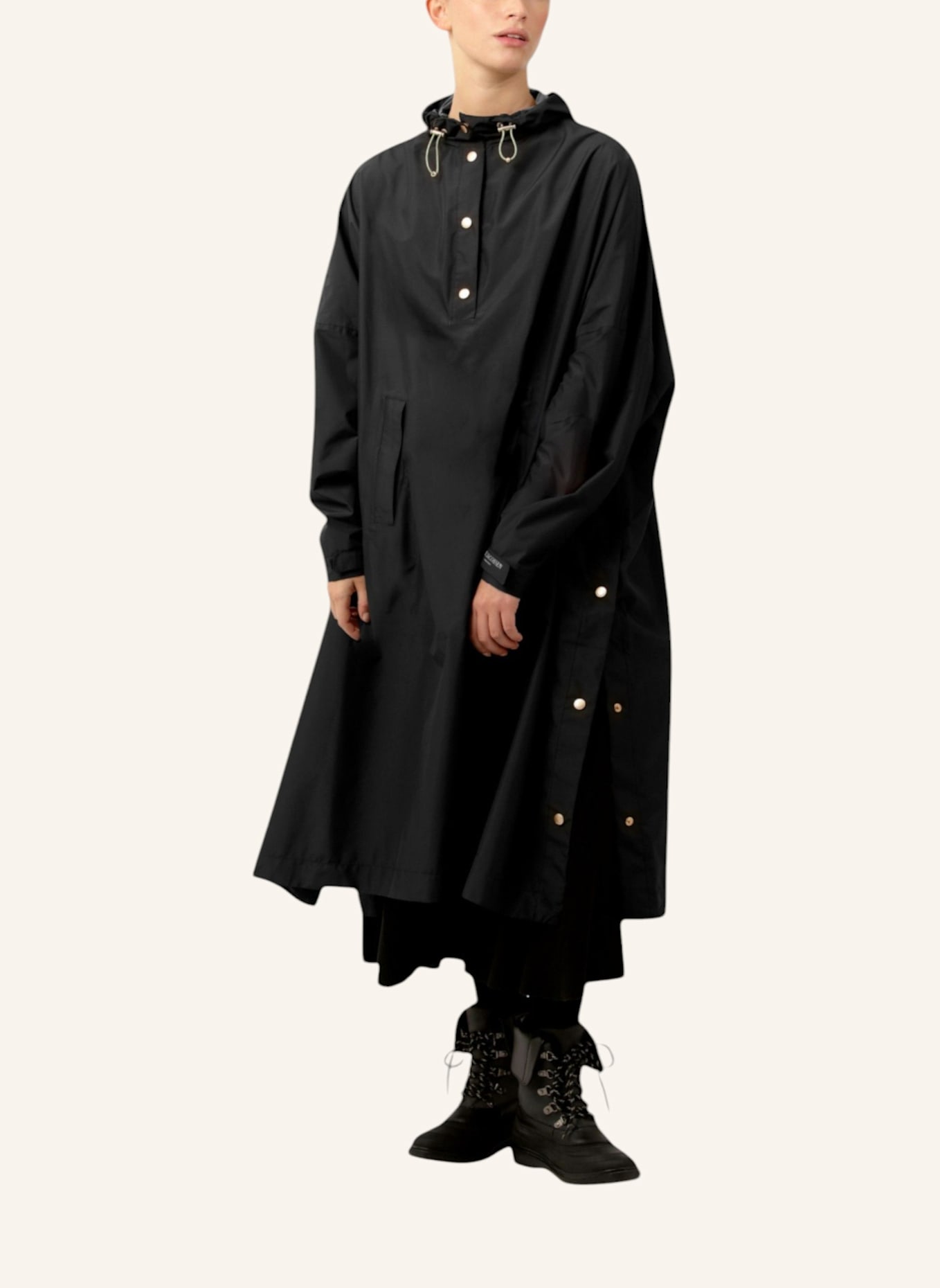 ILSE JACOBSEN Regenponcho RAIN221SP: SCHWARZ