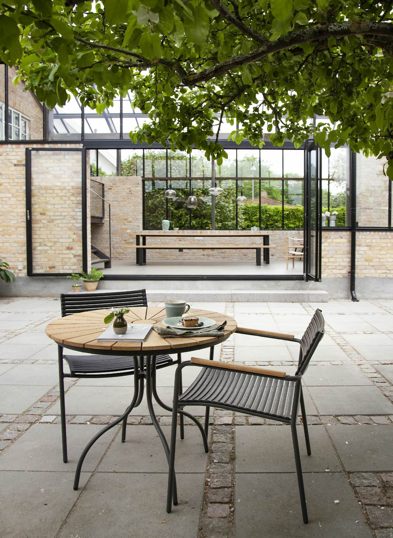 cinas Gartenmöbel-Set mit 1 Tisch, 2 Stühlen MOOD AIR/ELLEN: GRAU