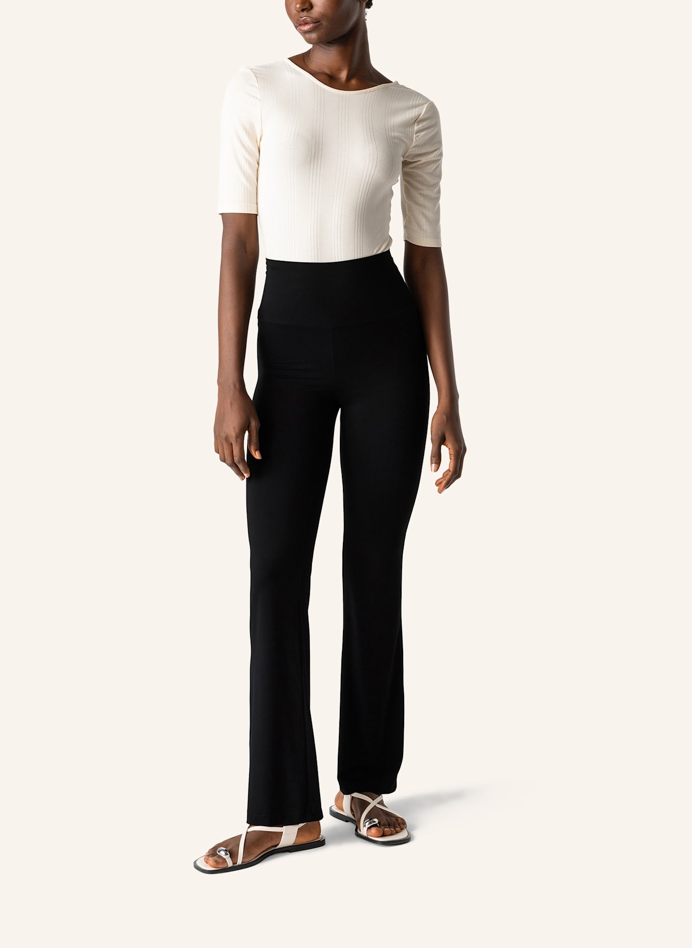 Les Lunes Hose BELLE LEGGINGS FLARED: SCHWARZ