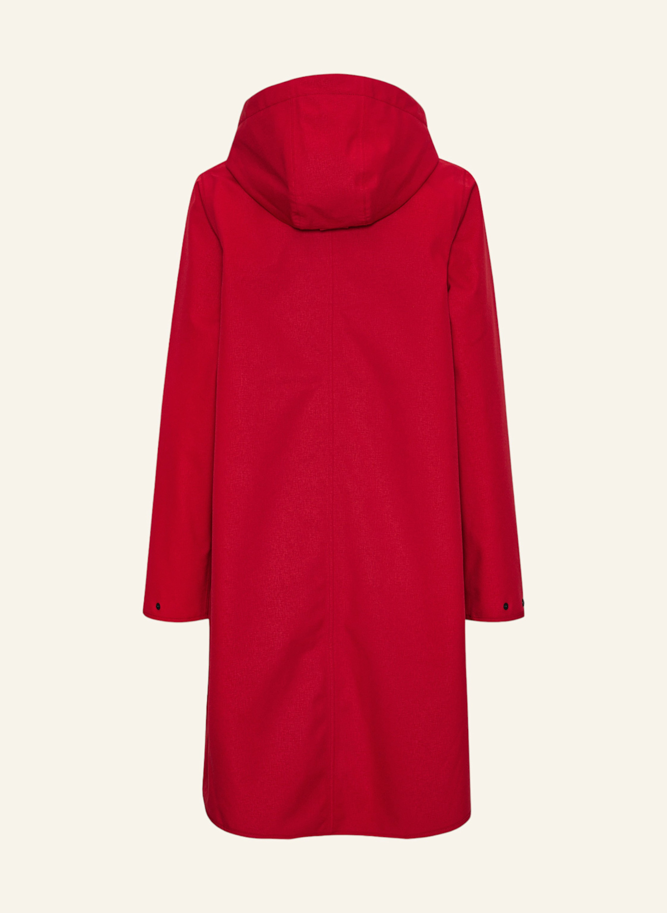 ILSE JACOBSEN Regenmantel mit abnehmbarer Kapuze: HELLROT