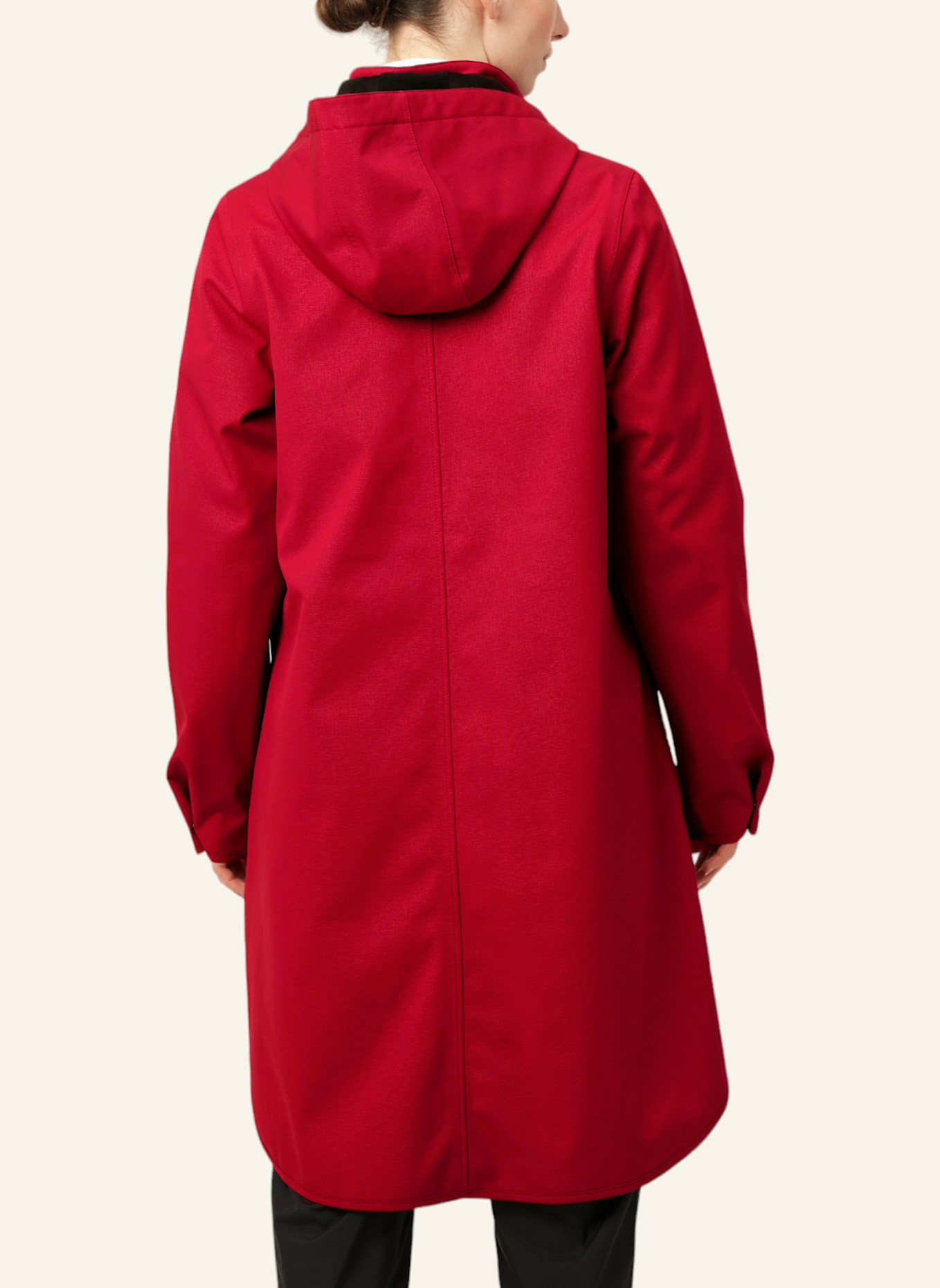 ILSE JACOBSEN Regenmantel mit abnehmbarer Kapuze: HELLROT