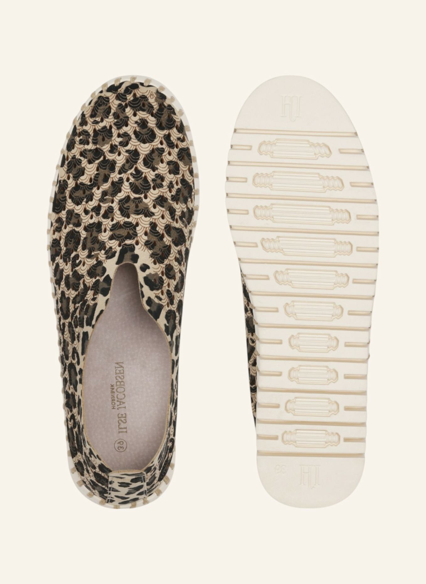 ILSE JACOBSEN Slipper TULIP3275LEO: SCHWARZ/ WEISS/ ROT