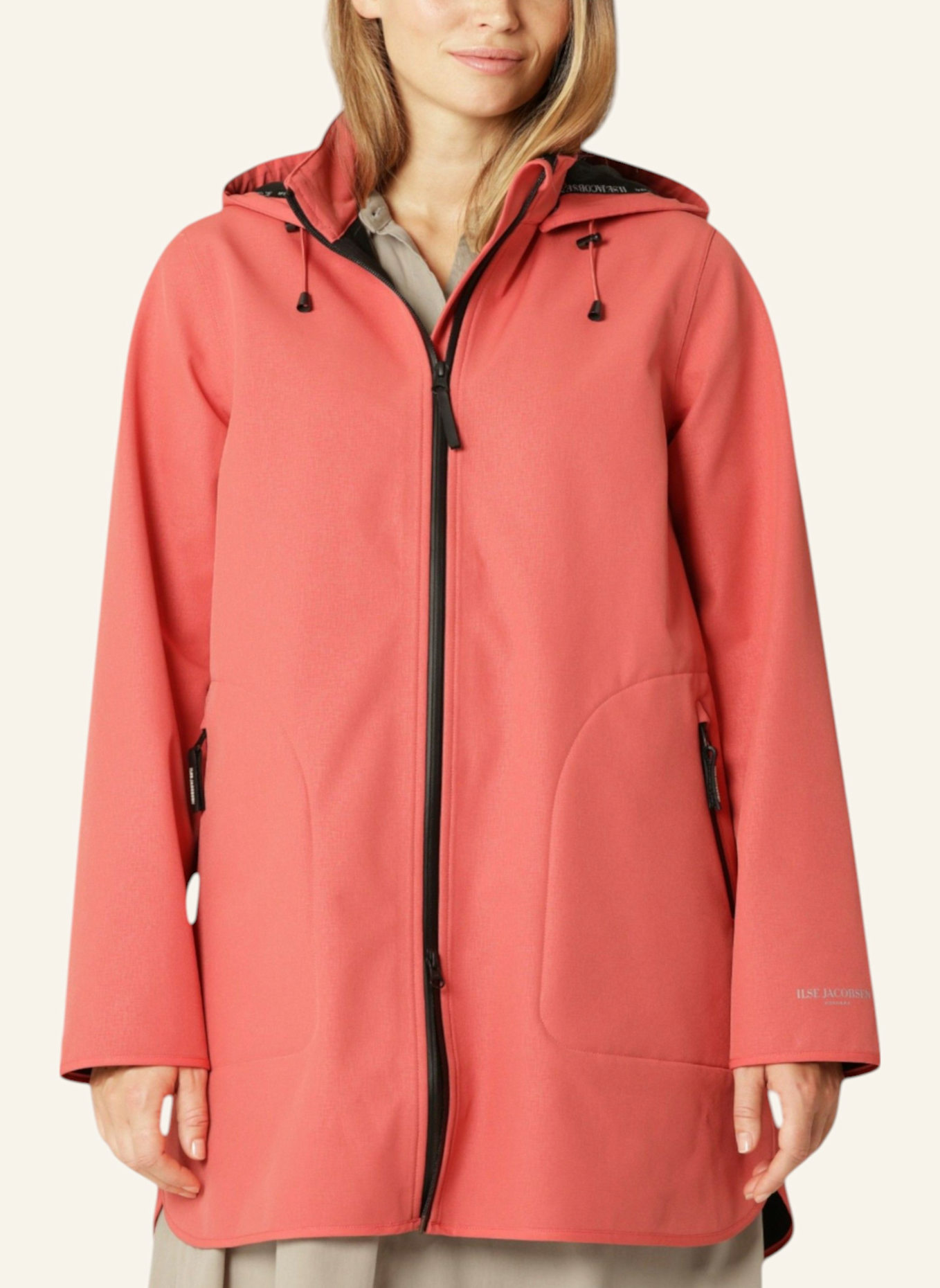 ILSE JACOBSEN Regenmantel RAIN135: HELLROSA