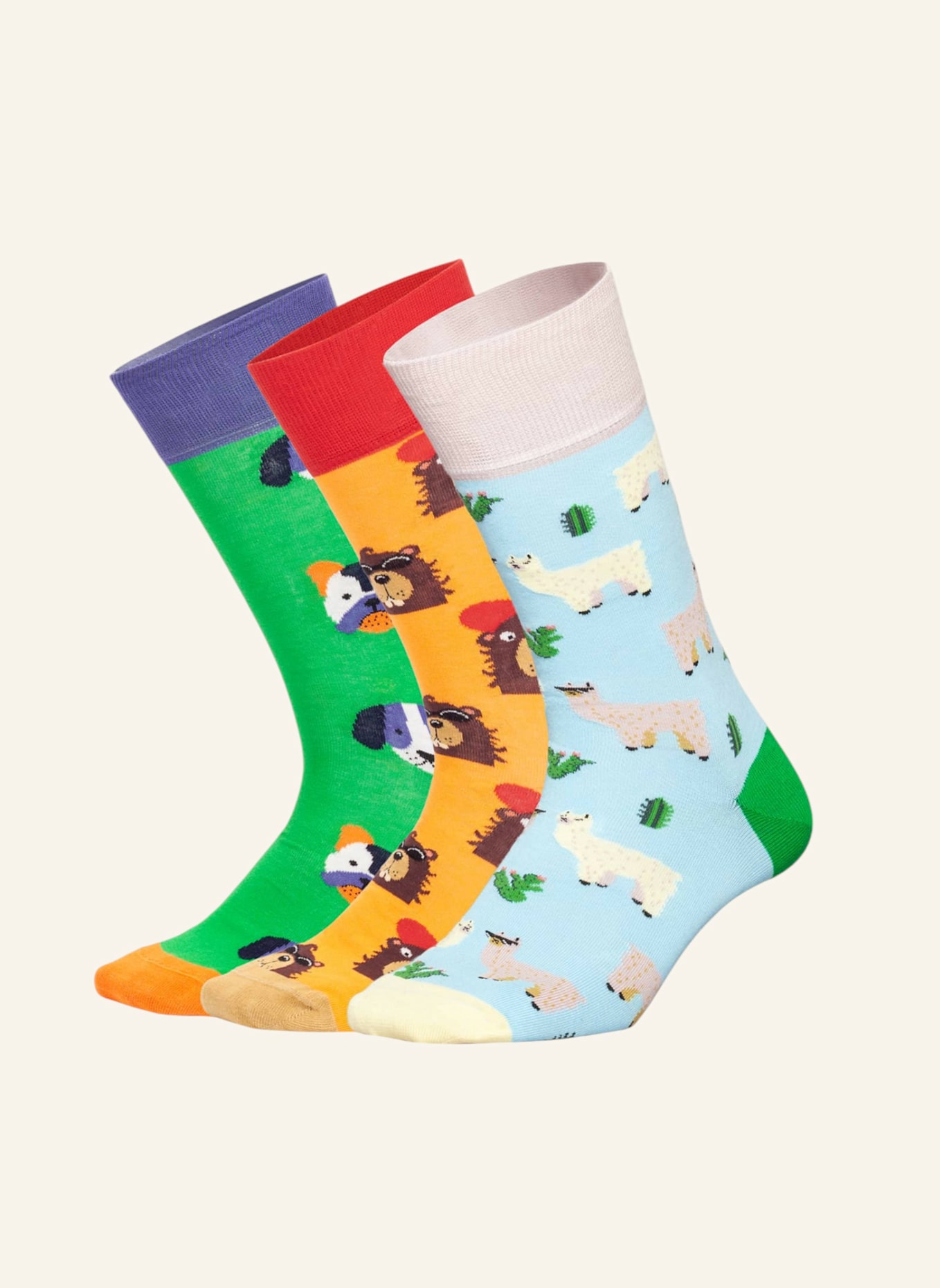 DillySocks Socken PAWS & FRIENDS MIT GESCHENKBOX: SCHWARZ/ WEISS/ ROT