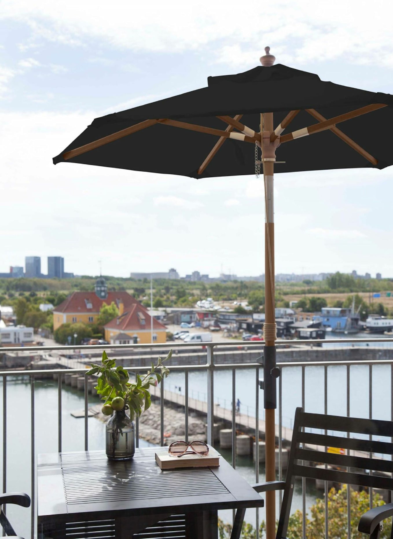 cinas Balkon-Sonnenschirm MOOD/ELLEN: SCHWARZ