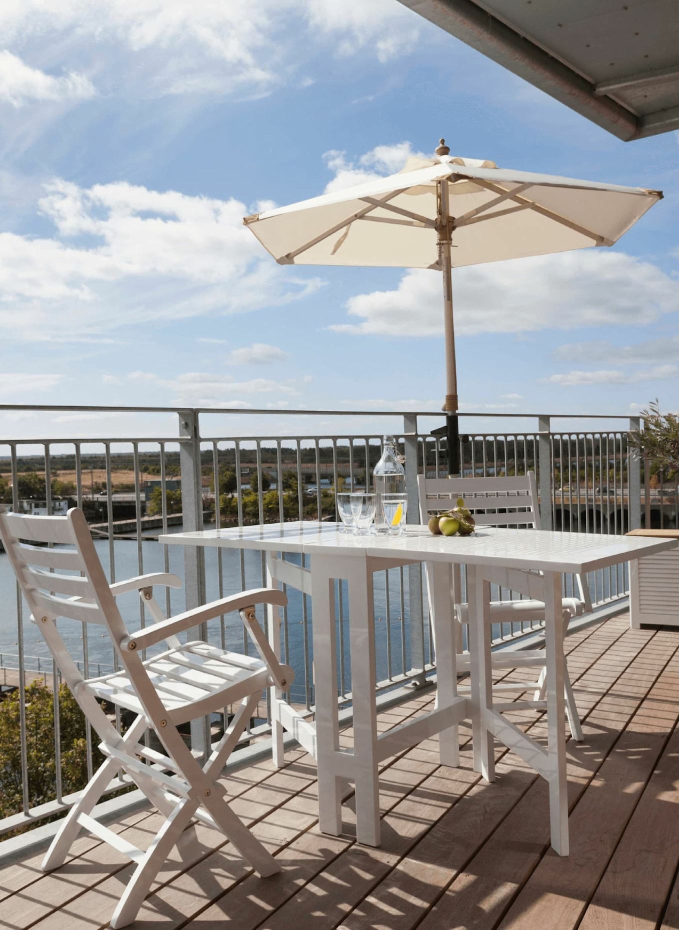 cinas Balkon-Sonnenschirm MOOD/ELLEN: WEISS