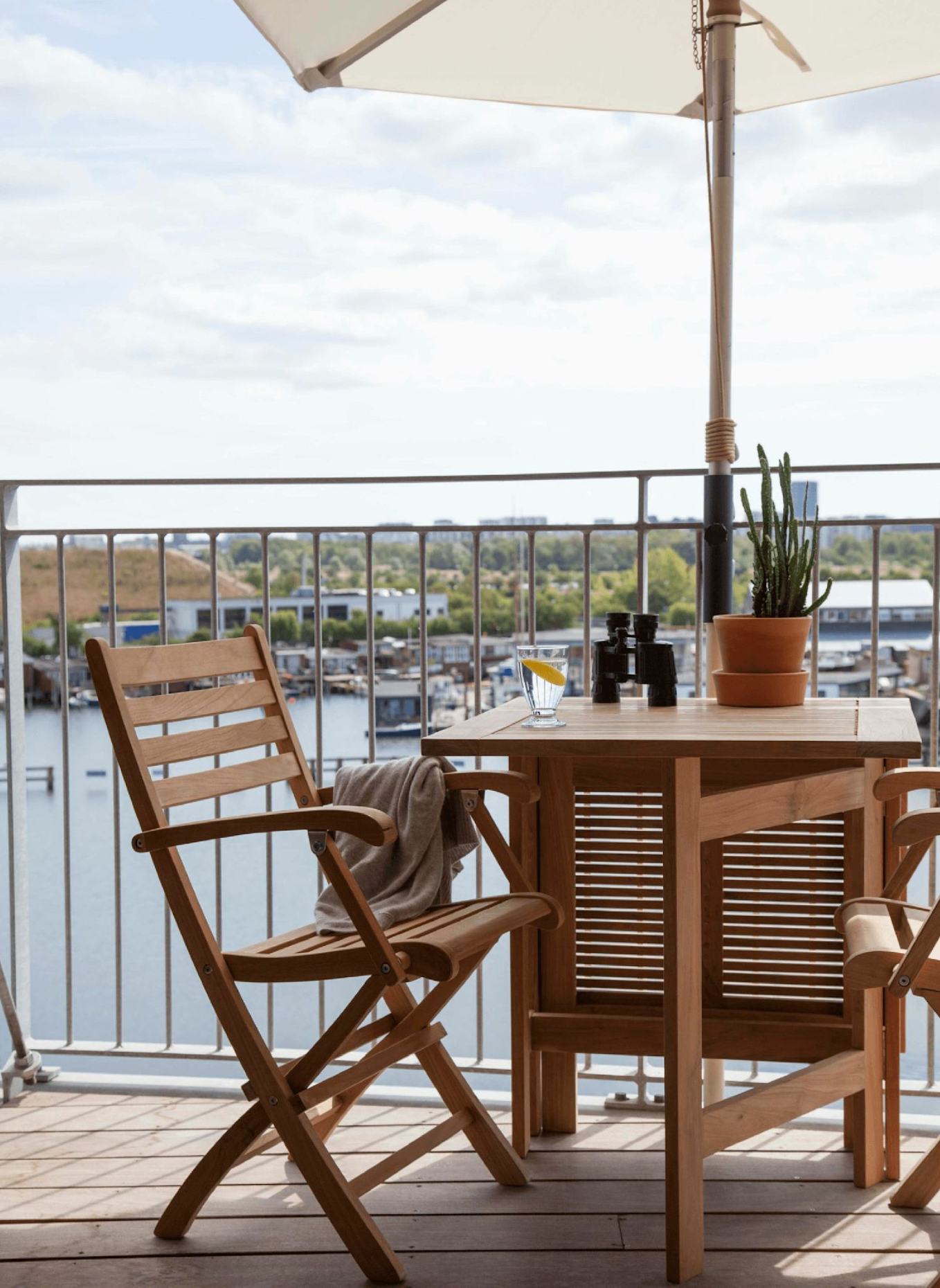 cinas Balkon-Sonnenschirm MOOD/ELLEN: WEISS