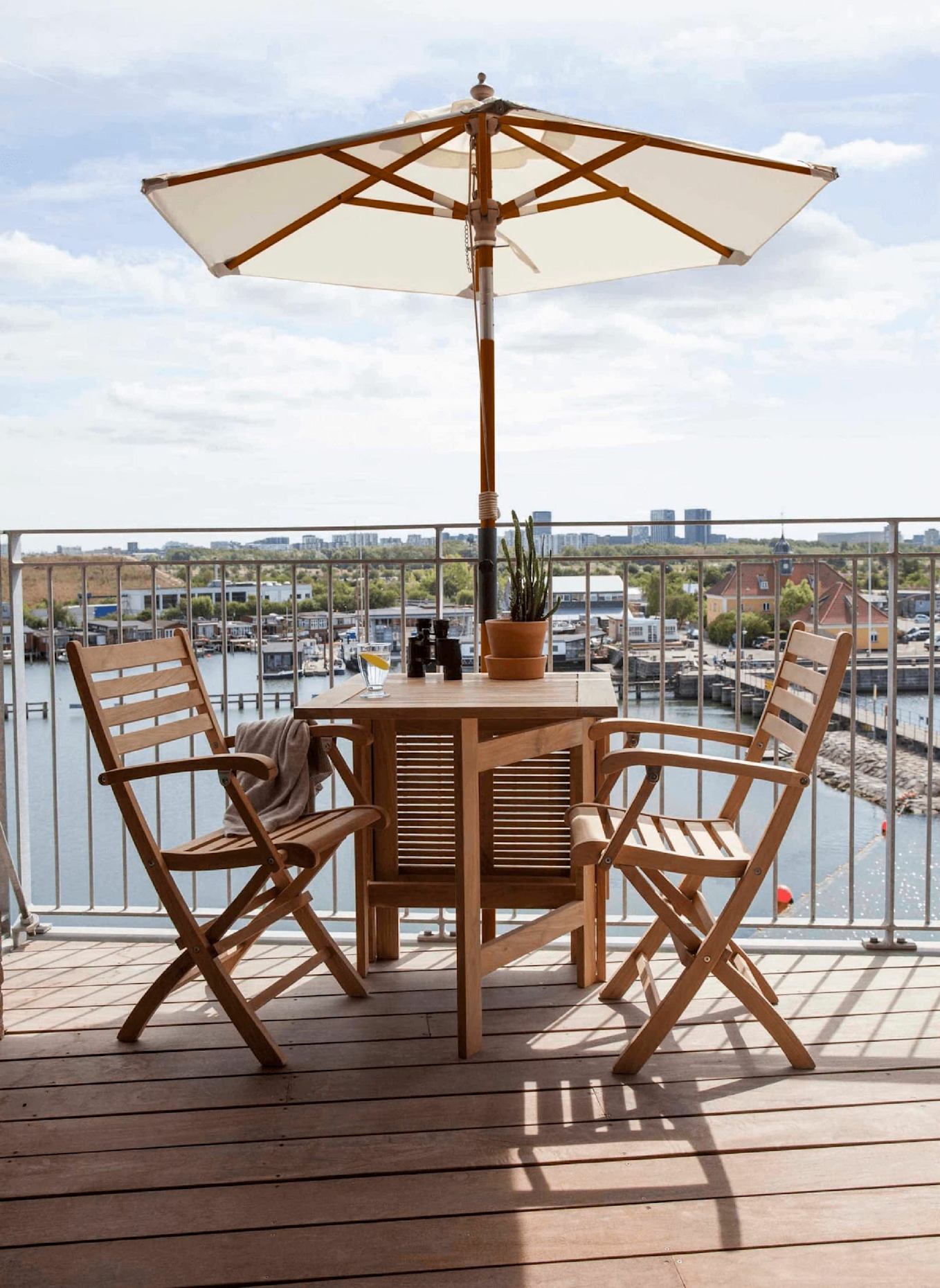 cinas Balkon-Sonnenschirm MOOD/ELLEN: WEISS