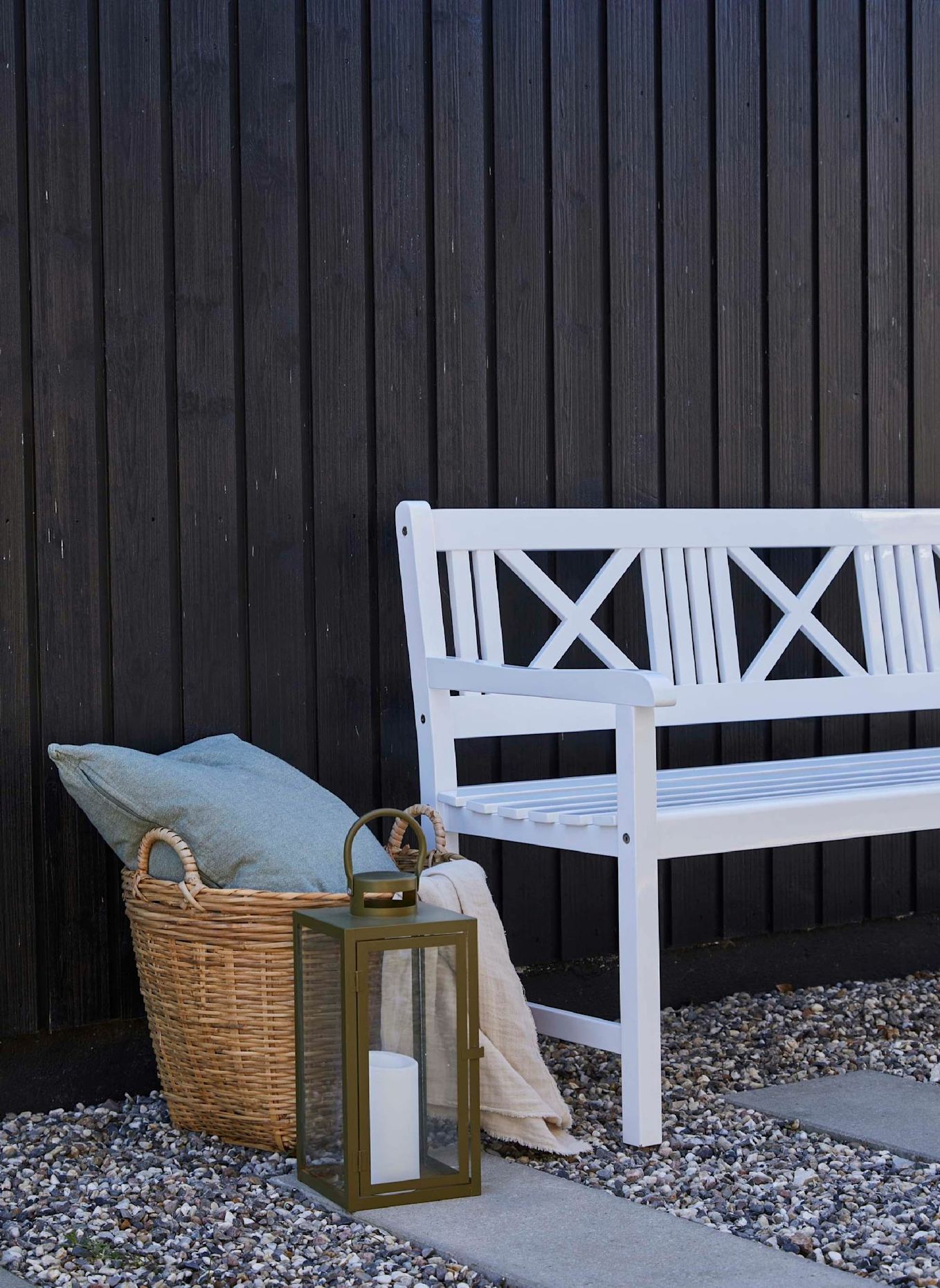 cinas Holzbank ROSENBORG: WEISS