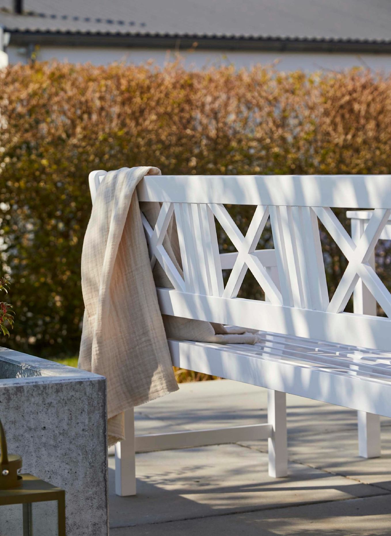 cinas Holzbank ROSENBORG: WEISS