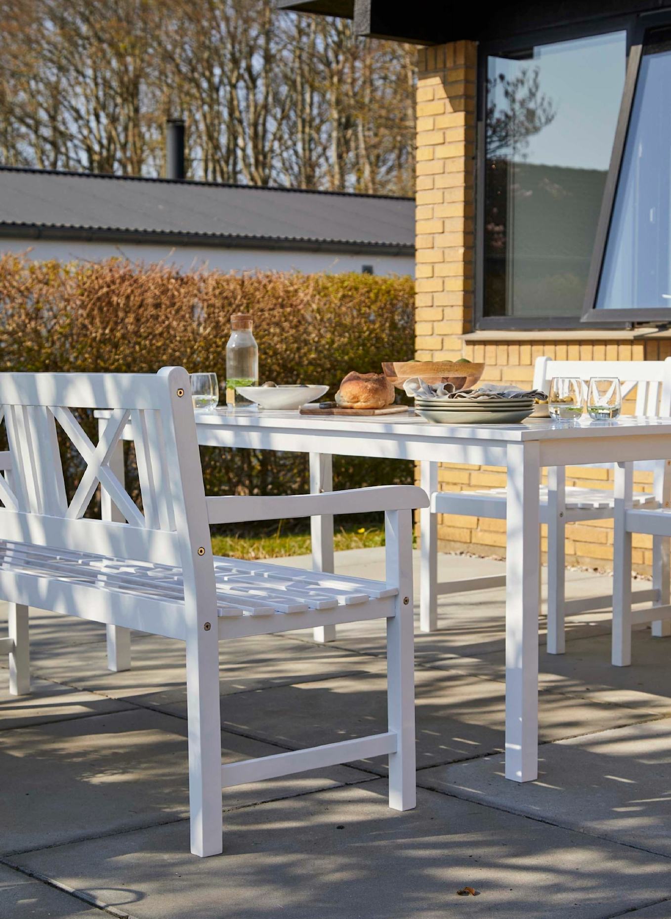 cinas Holzbank ROSENBORG: WEISS