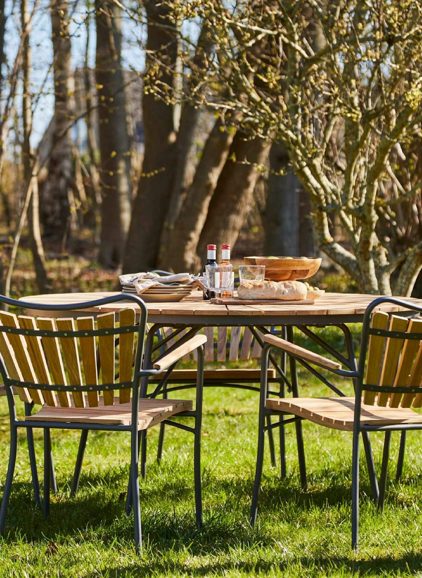 cinas Gartenmöbel-Set mit 1 Tisch, 5 Stühlen ELLEN: GRAU