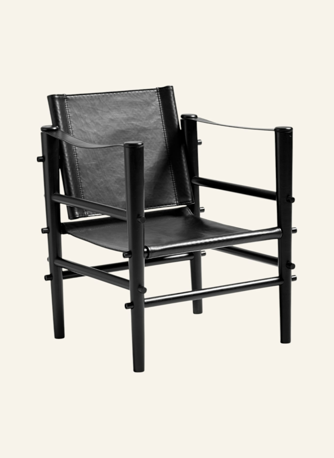 cinas NOBLE Lounge Safari Chair: BLACK