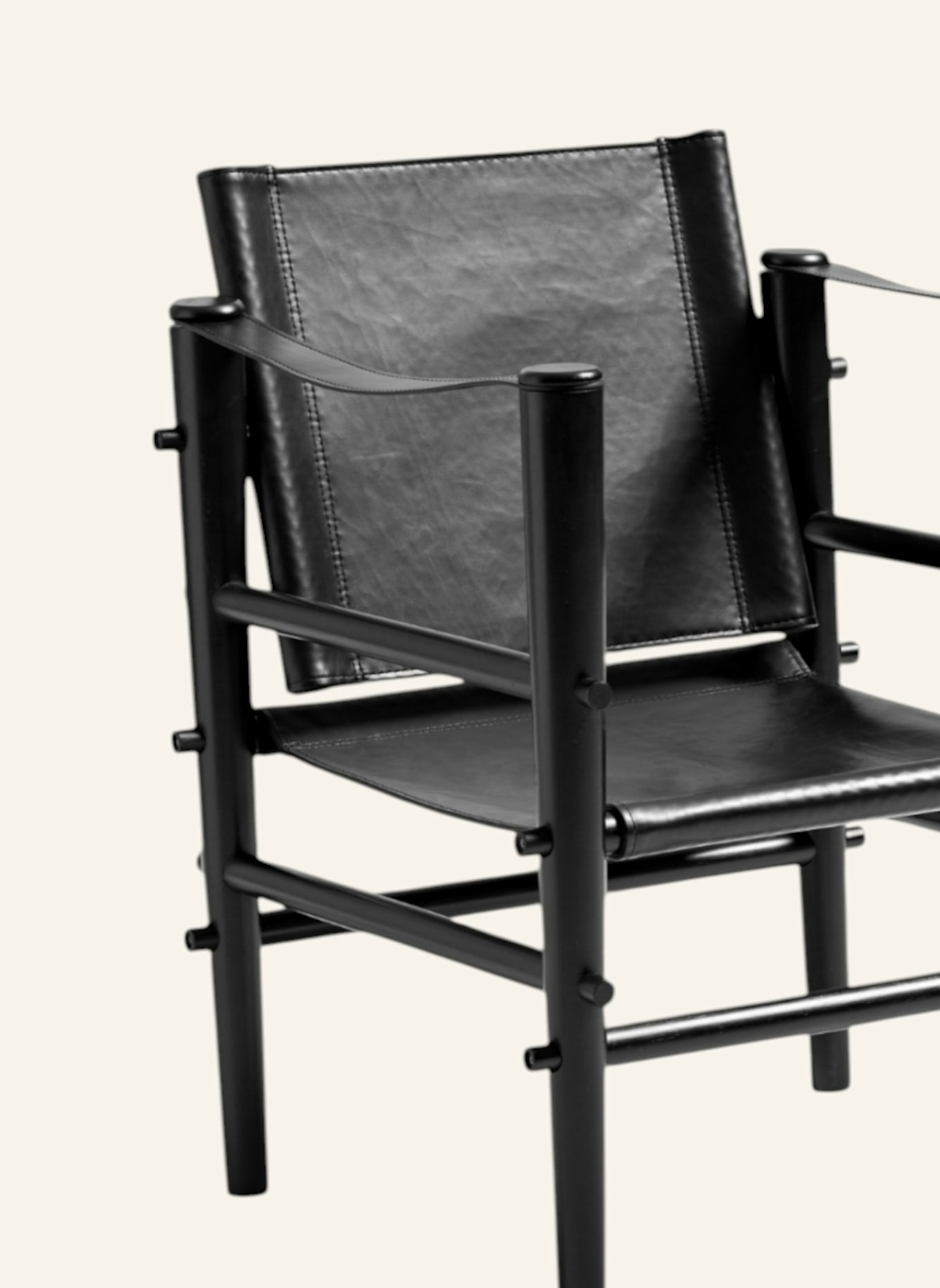 cinas NOBLE Lounge Safari Chair: BLACK