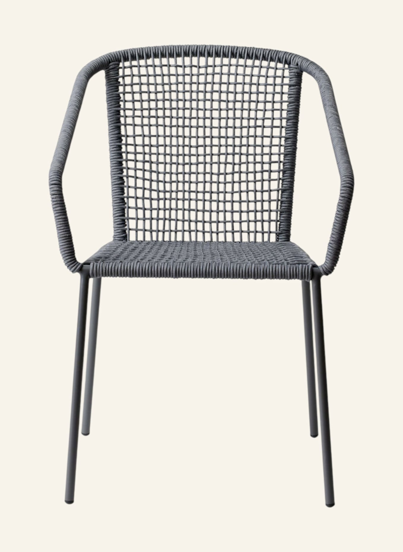 cinas Gartenmöbel-Set mit 1 Tisch, 4 Stühlen ELLEN/LUNO: GRAU