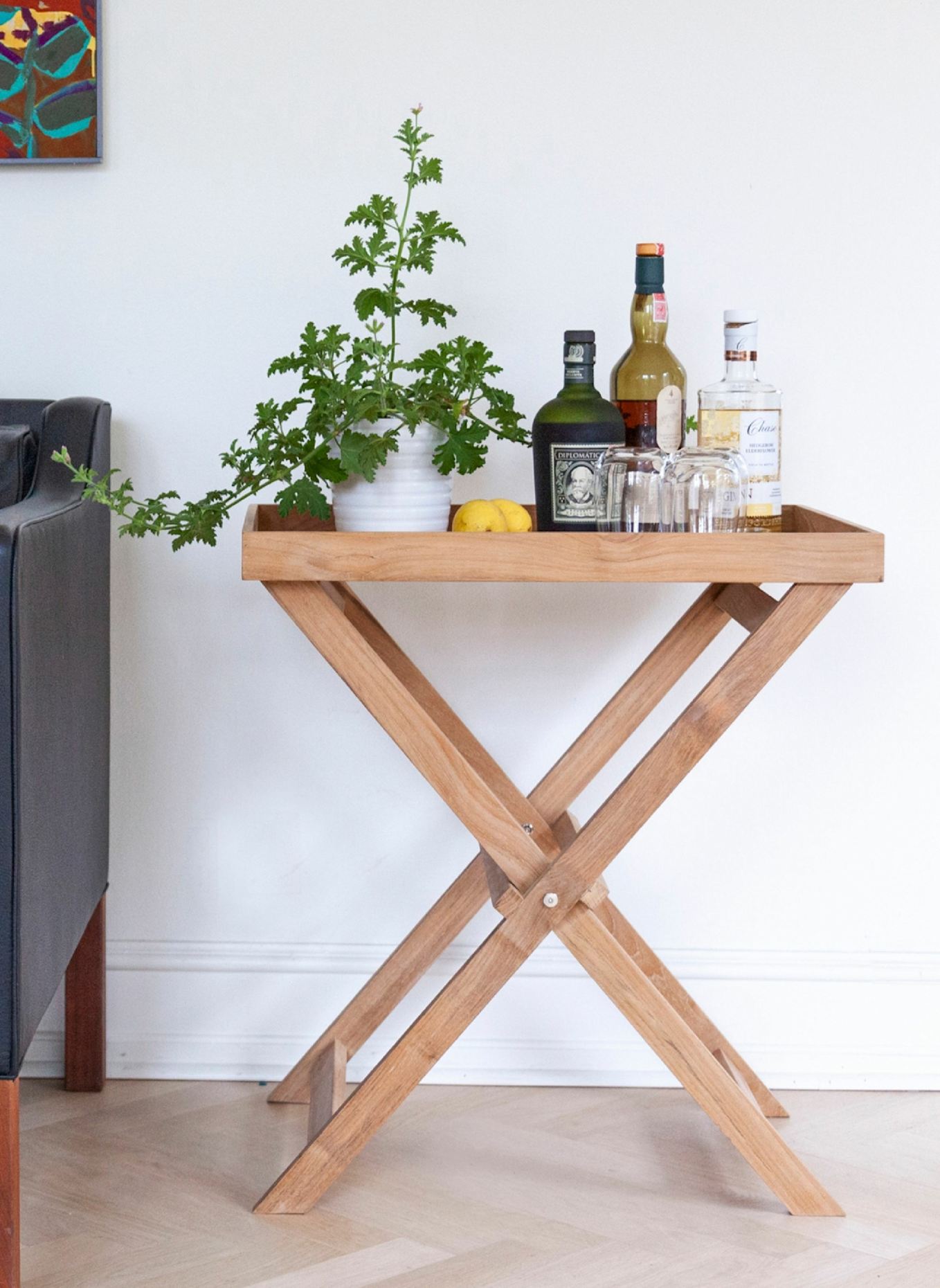 cinas Tablett-Beistelltisch CLASSIC: BRAUN