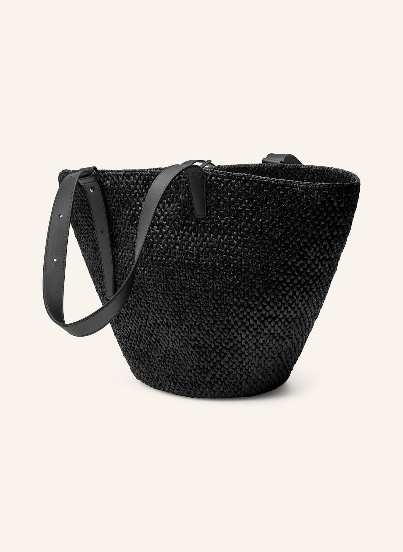 Lié Studio Schultertasche BIANCA RAFFIA LARGE: SCHWARZ