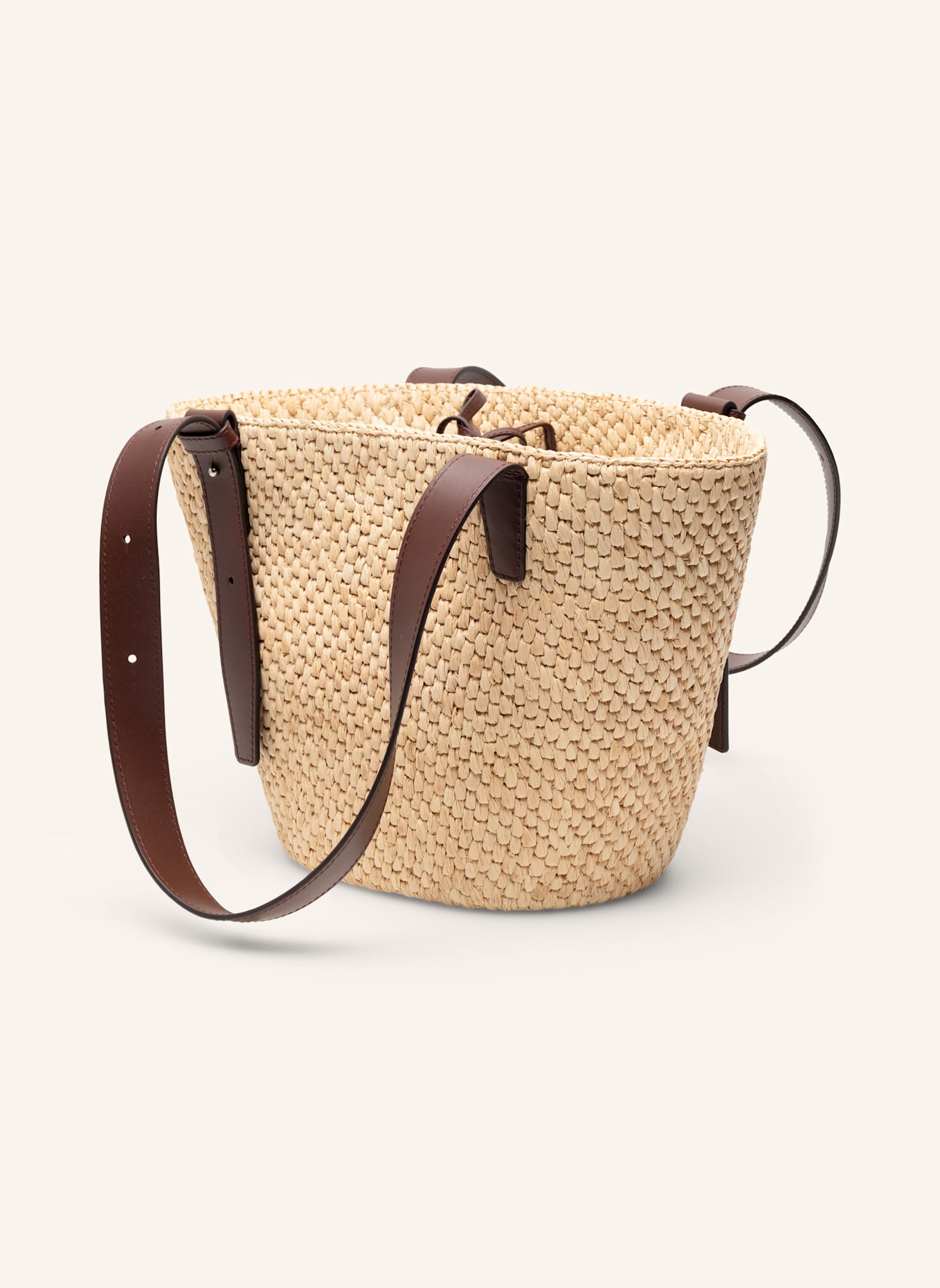 Lié Studio Schultertasche BIANCA RAFFIA SMALL: BEIGE