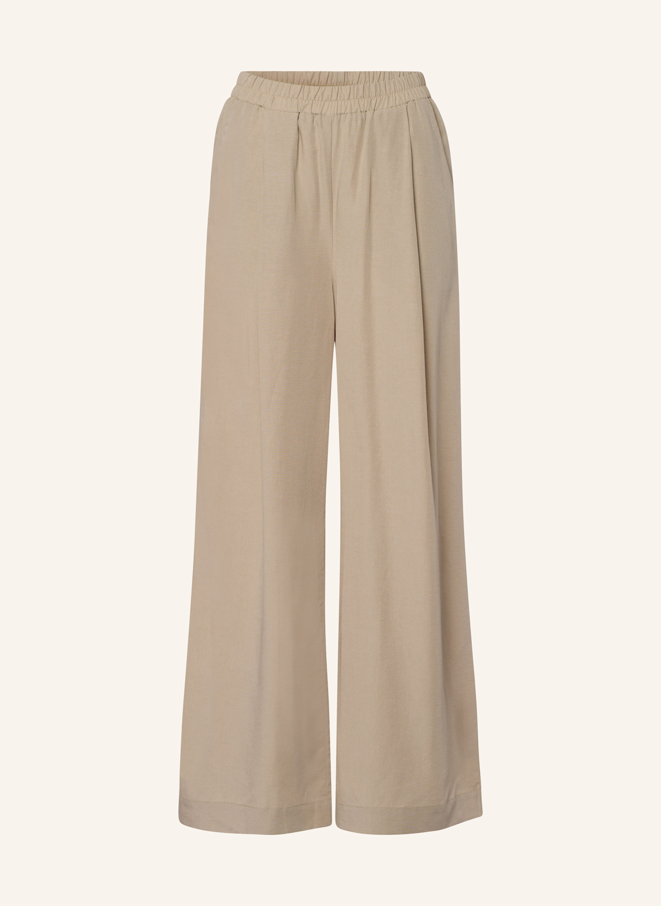 Les Lunes Lange Business Hose GEORGIA WIDE LEG PANTS LINEN: BEIGE