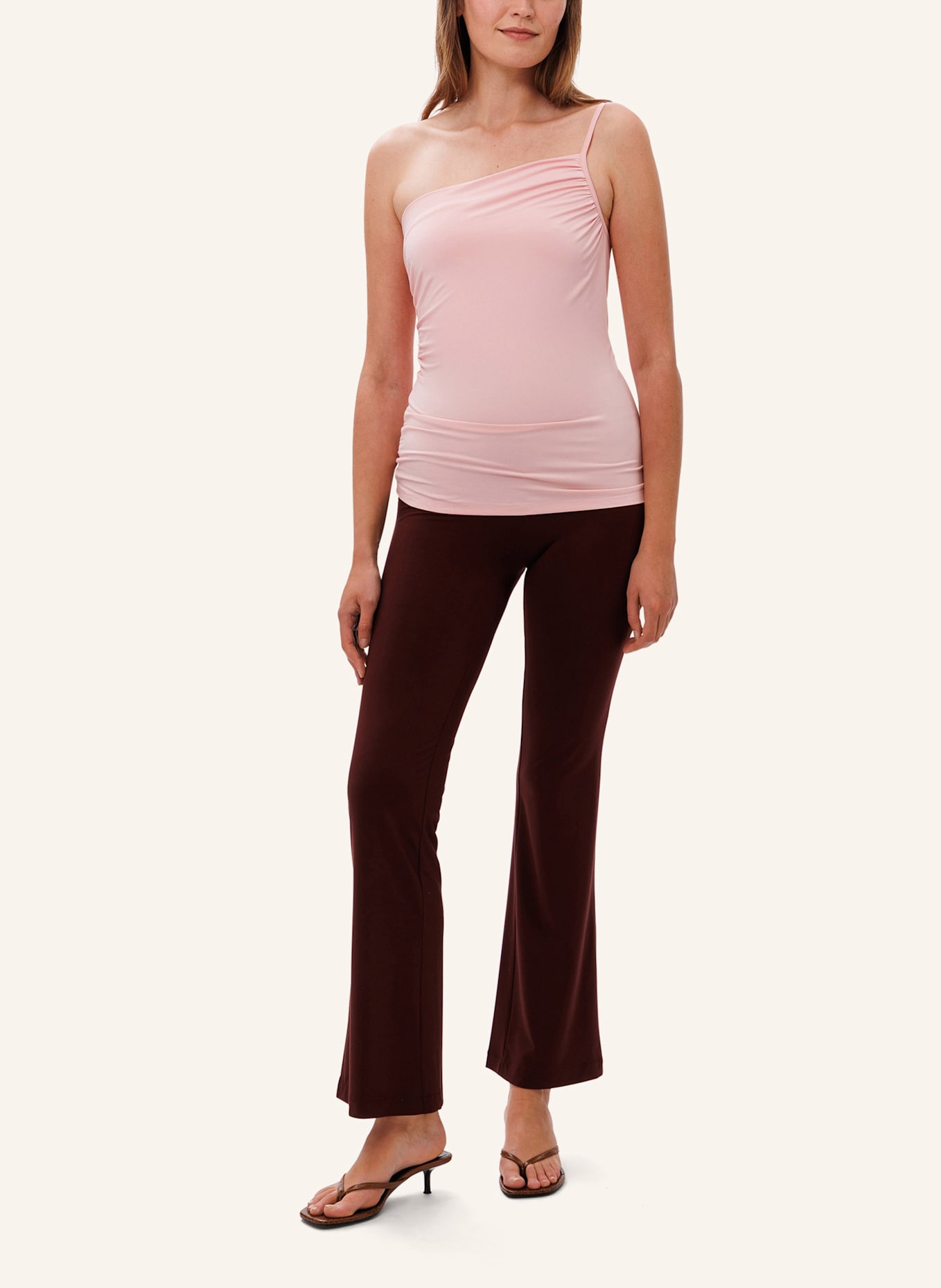 Les Lunes Spaghettiträger-Top NOVAA TOP ONE SHOULDER JERSEY: ROSA