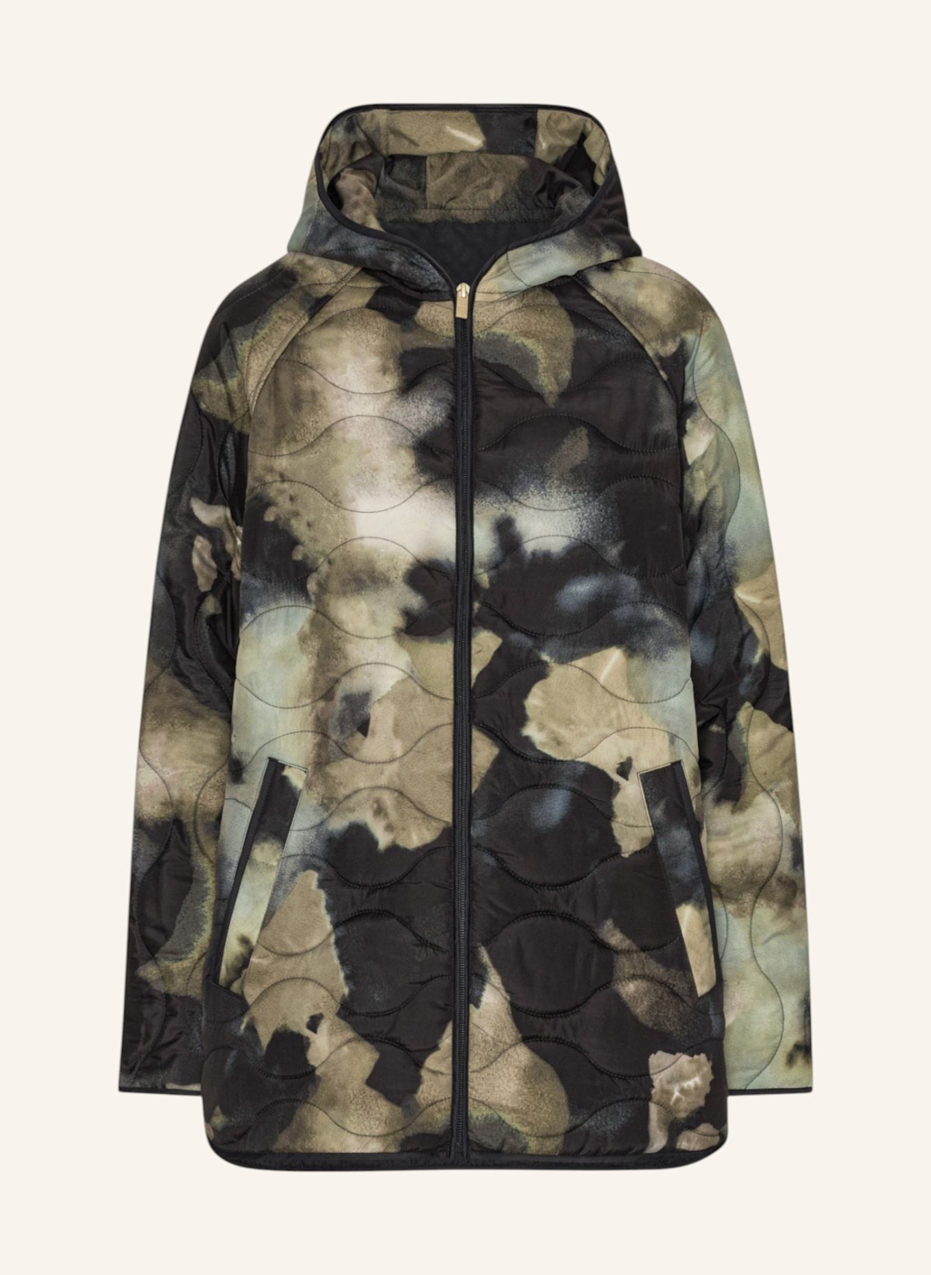 ILSE JACOBSEN Steppjacke QUILTED07P: SCHWARZ/ WEISS/ ROT