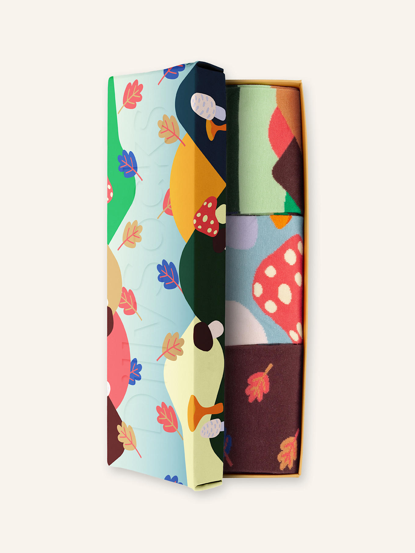 DillySocks Socken FALL WONDERS (3ER BOX): SCHWARZ/ WEISS/ ROT