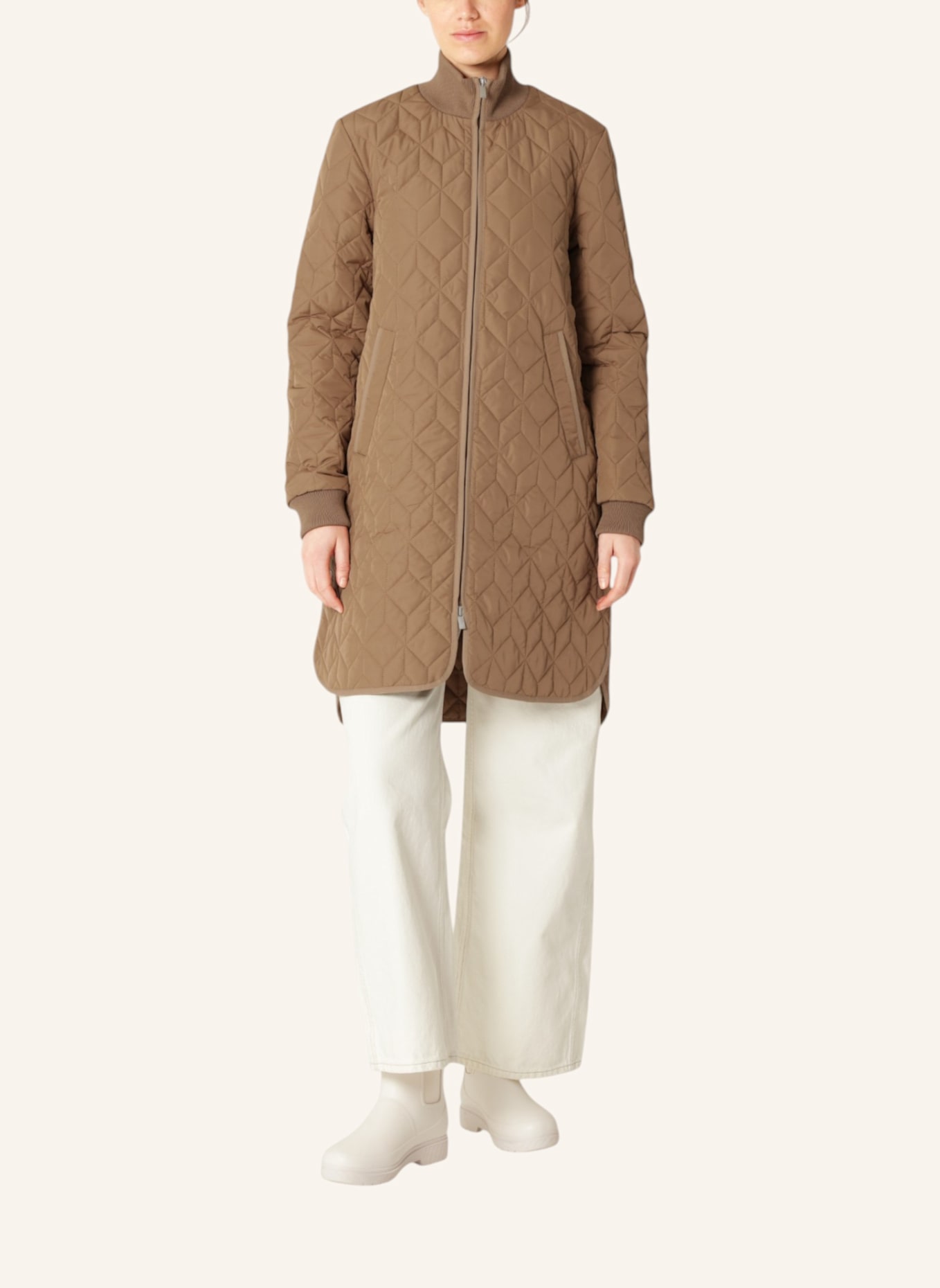 ILSE JACOBSEN Steppmantel: CAMEL