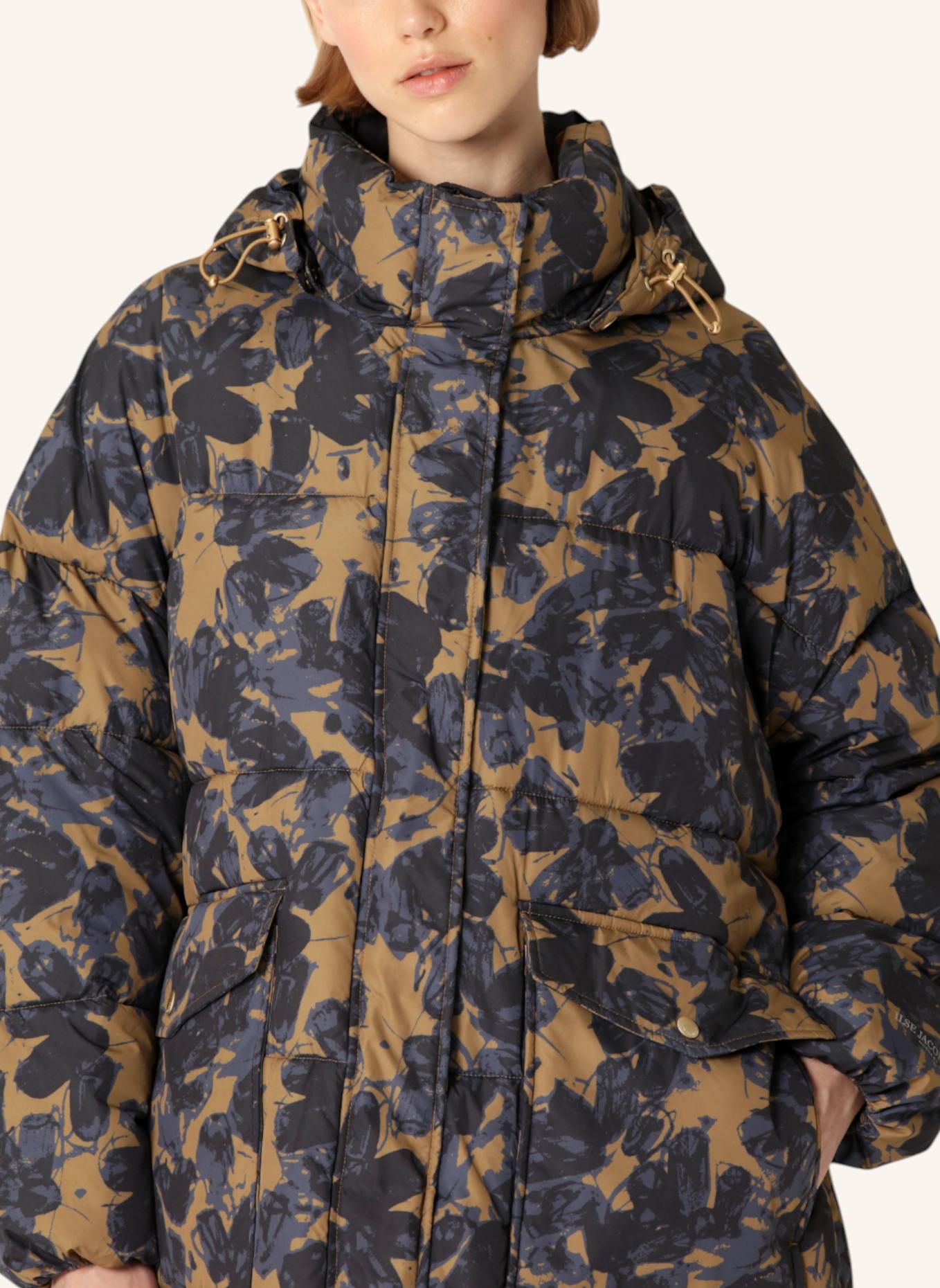 ILSE JACOBSEN Wintersteppmantel PEPPY06P: SCHWARZ/ WEISS/ ROT