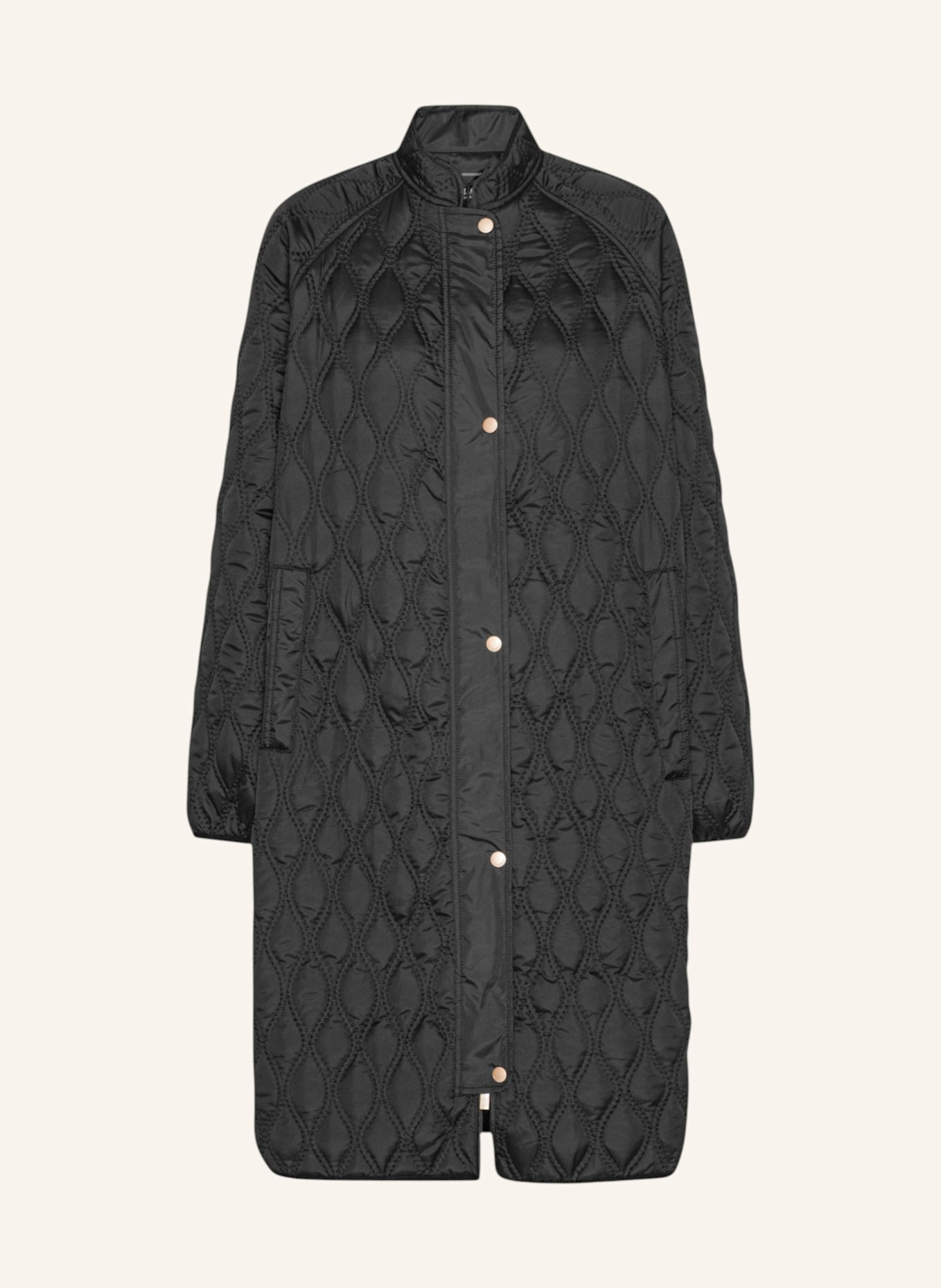 ILSE JACOBSEN Steppmantel AROS05: SCHWARZ