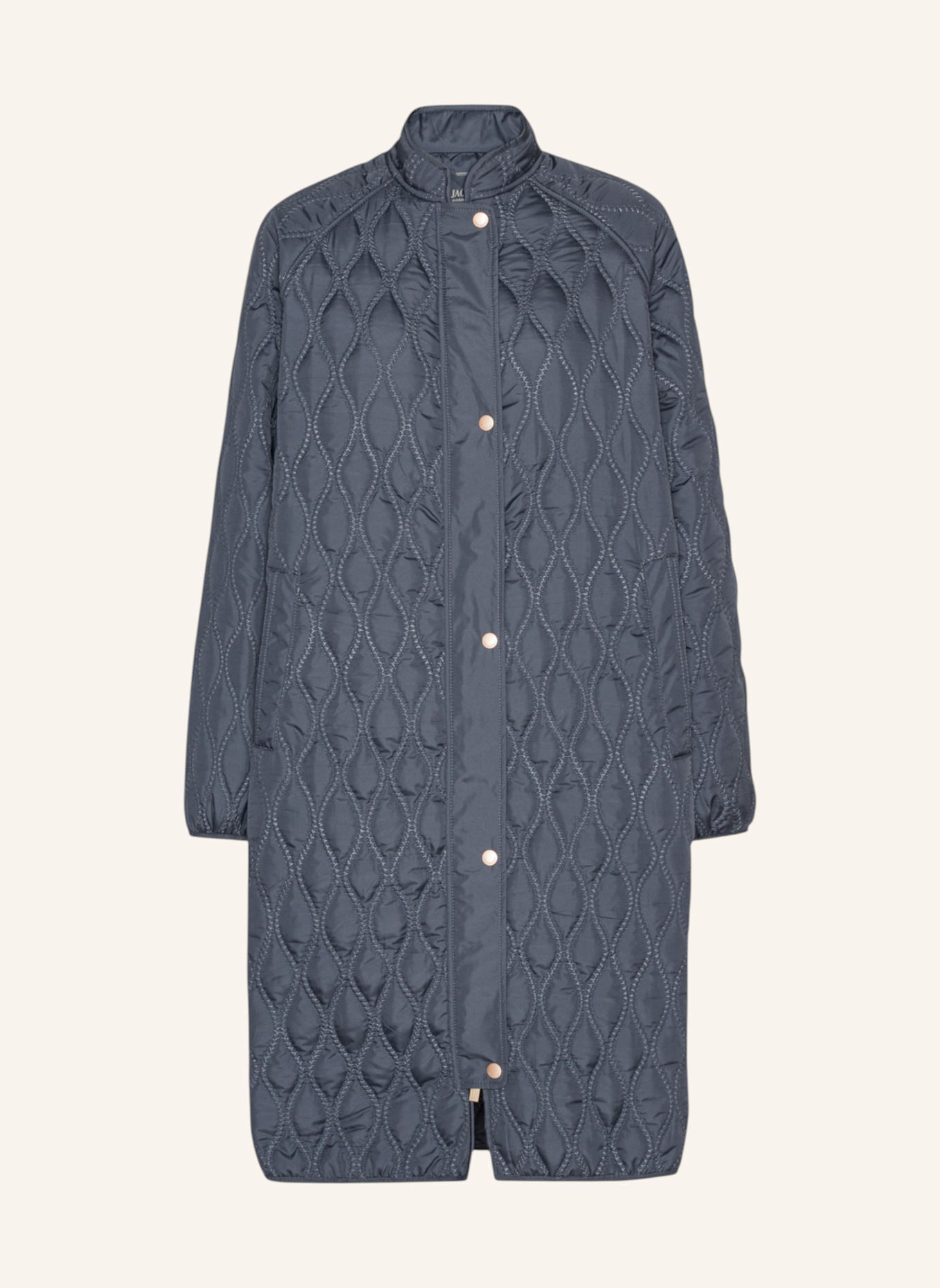 ILSE JACOBSEN Steppmantel AROS05: BLAUGRAU