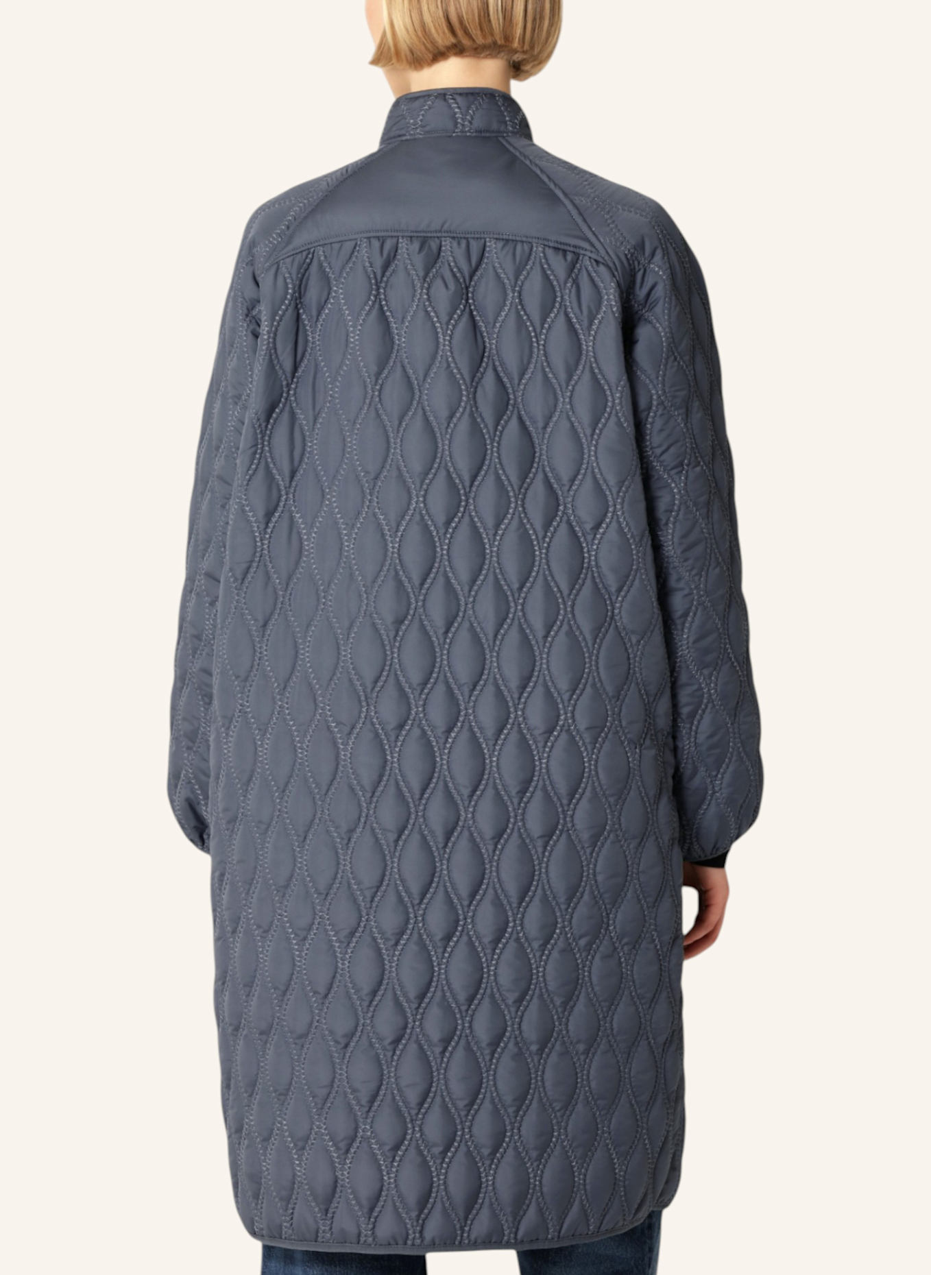 ILSE JACOBSEN Steppmantel AROS05: BLAUGRAU