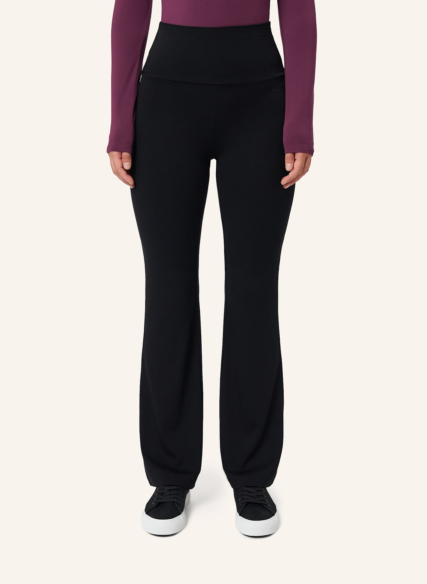 Les Lunes Lange Bootcut-Hose BELLE WARM FLARED LEGGINGS THERMO: SCHWARZ