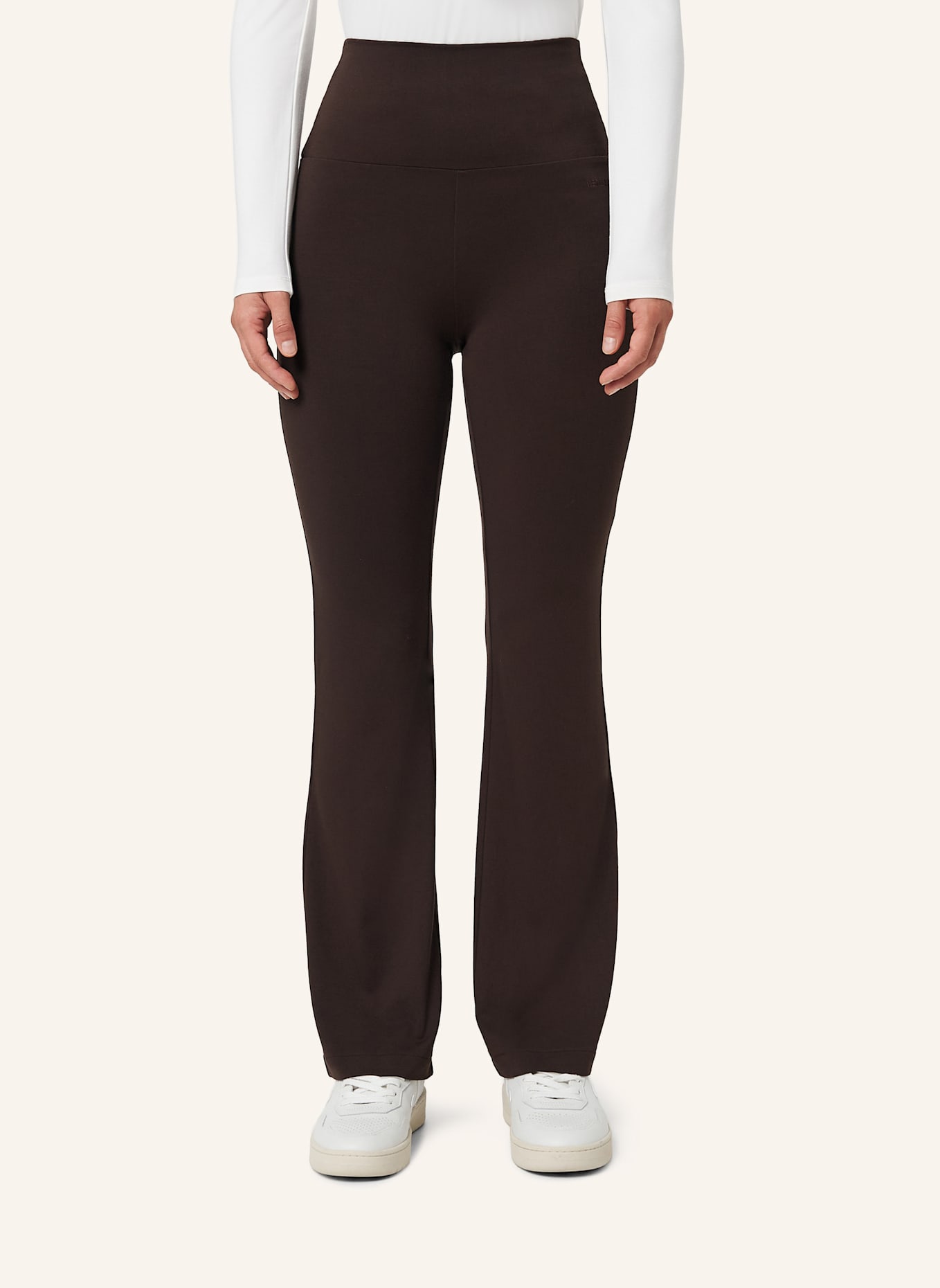 Les Lunes Lange Bootcut-Hose BELLE WARM FLARED LEGGINGS THERMO: BRAUN