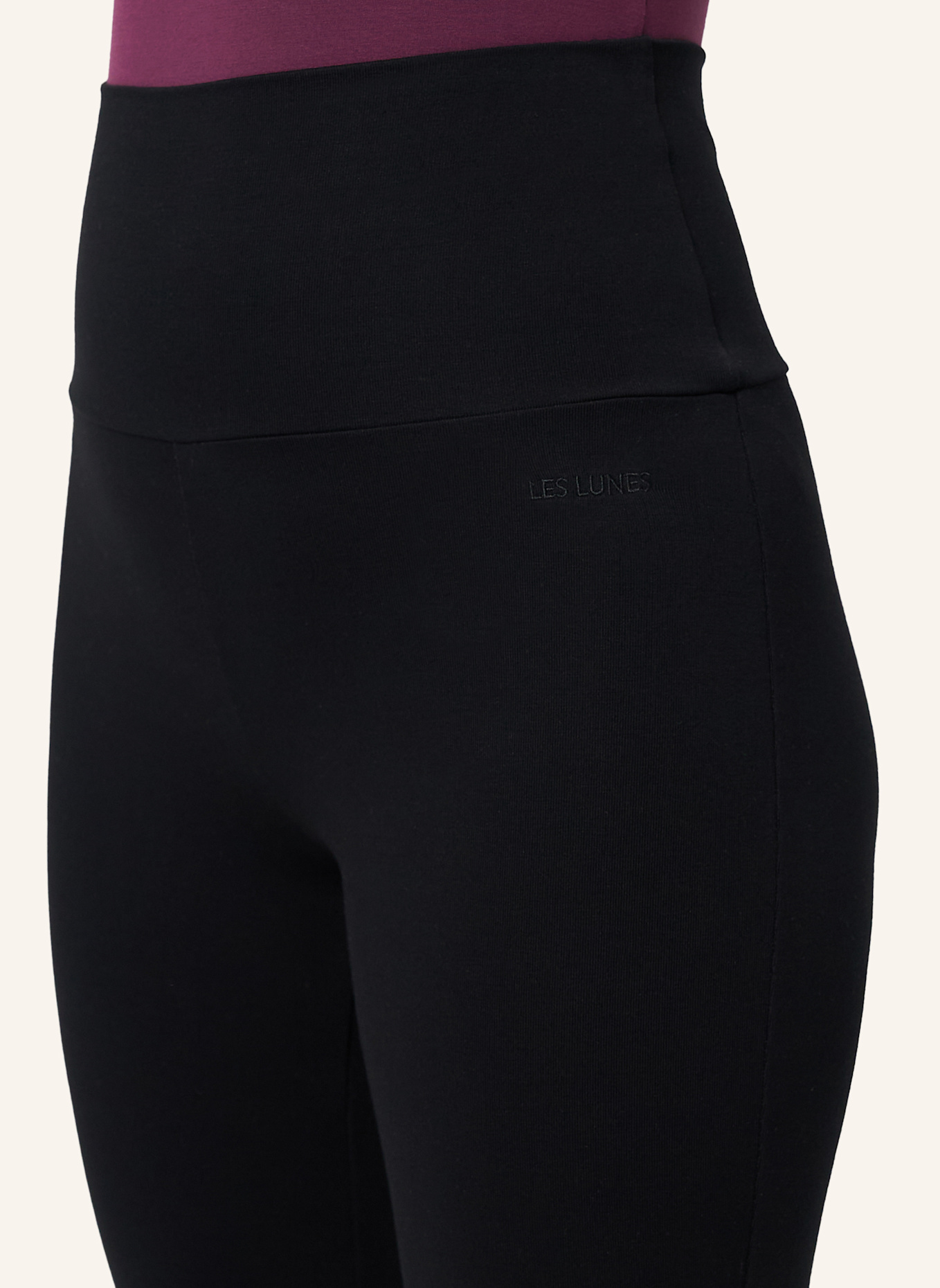 Les Lunes Lange Bootcut-Hose BELLE WARM FLARED LEGGINGS THERMO: SCHWARZ